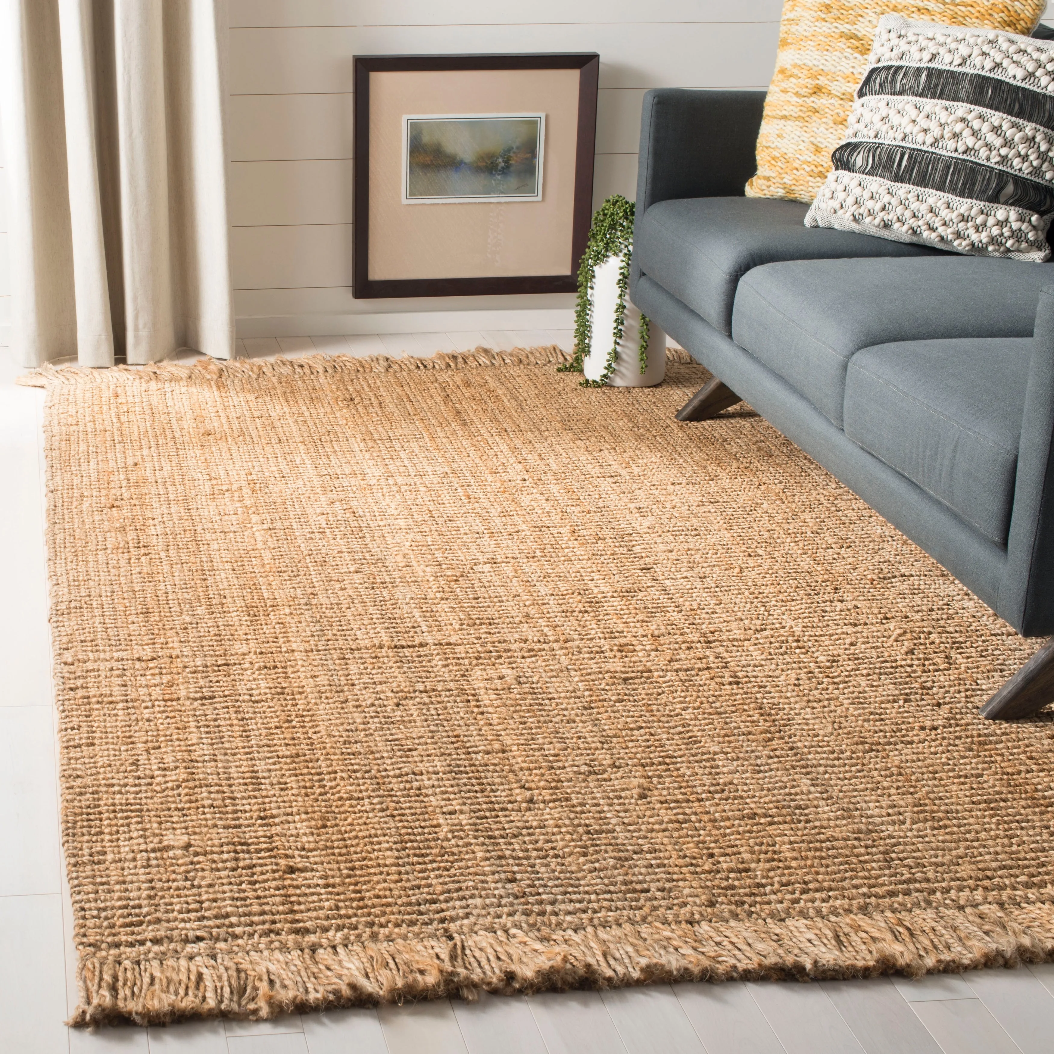 SAFAVIEH Handmade Natural Fiber Sidse Casual Solid Jute Rug