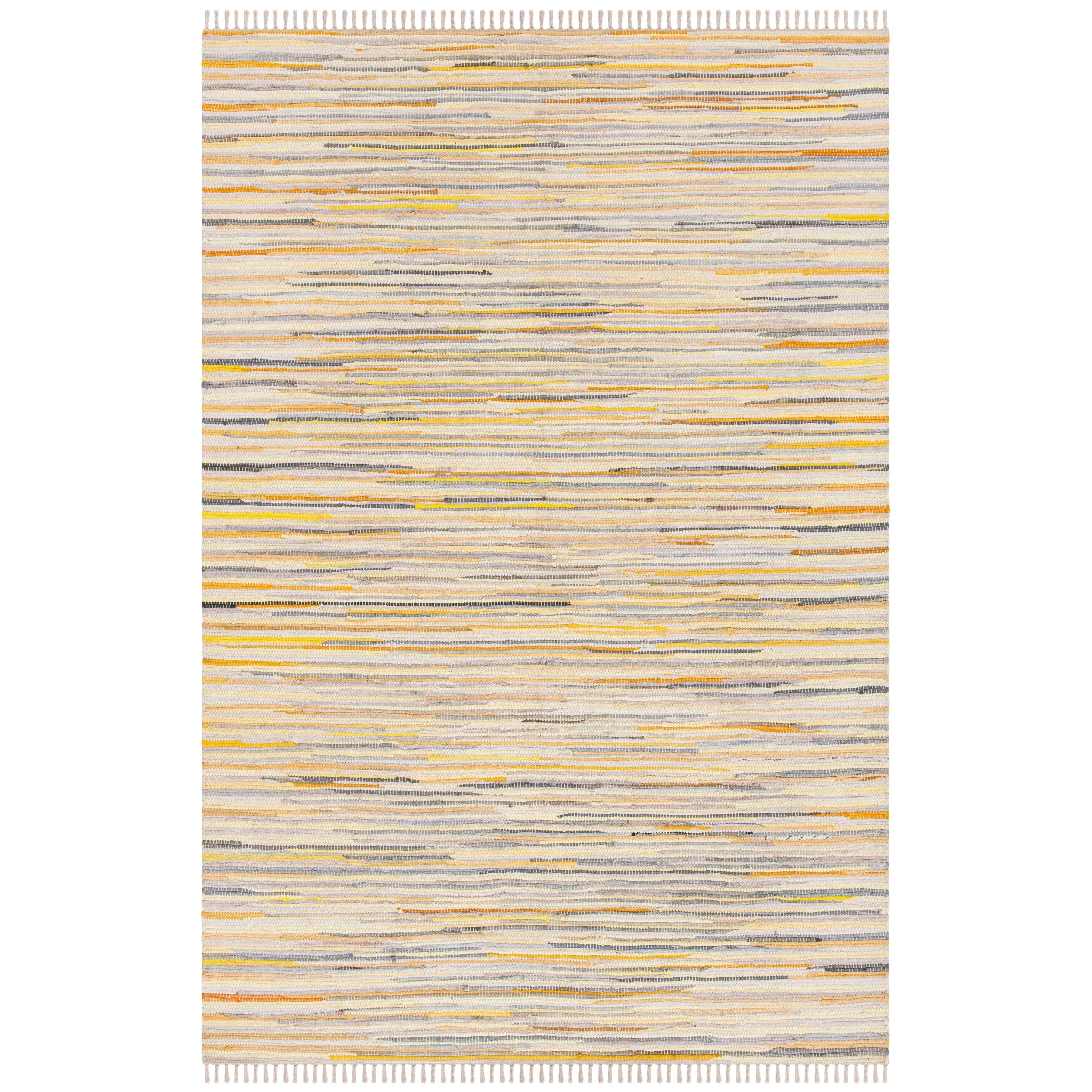 SAFAVIEH Handmade Rag Rug Nya Casual Stripe Cotton Rug