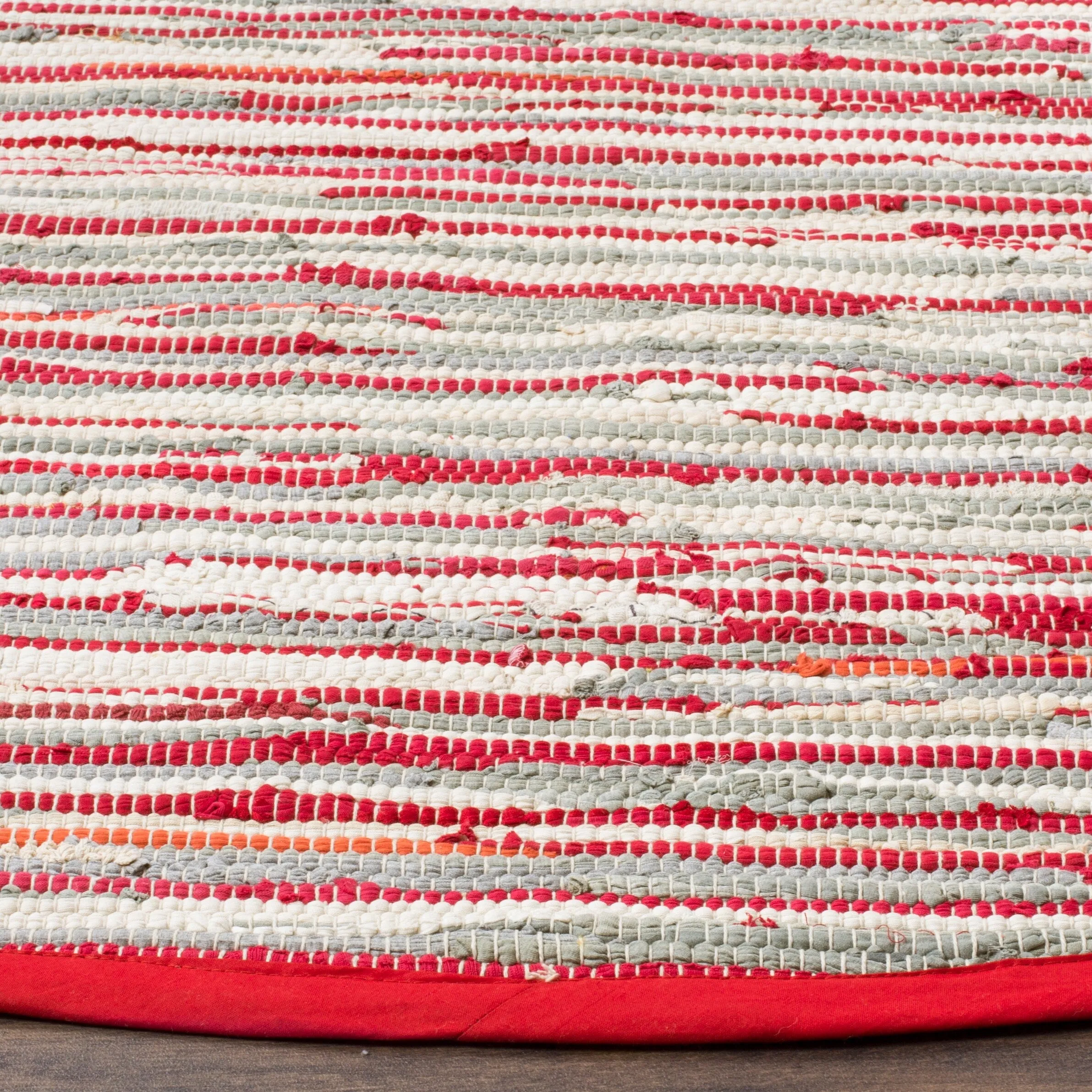 SAFAVIEH Handmade Rag Rug Nya Casual Stripe Cotton Rug