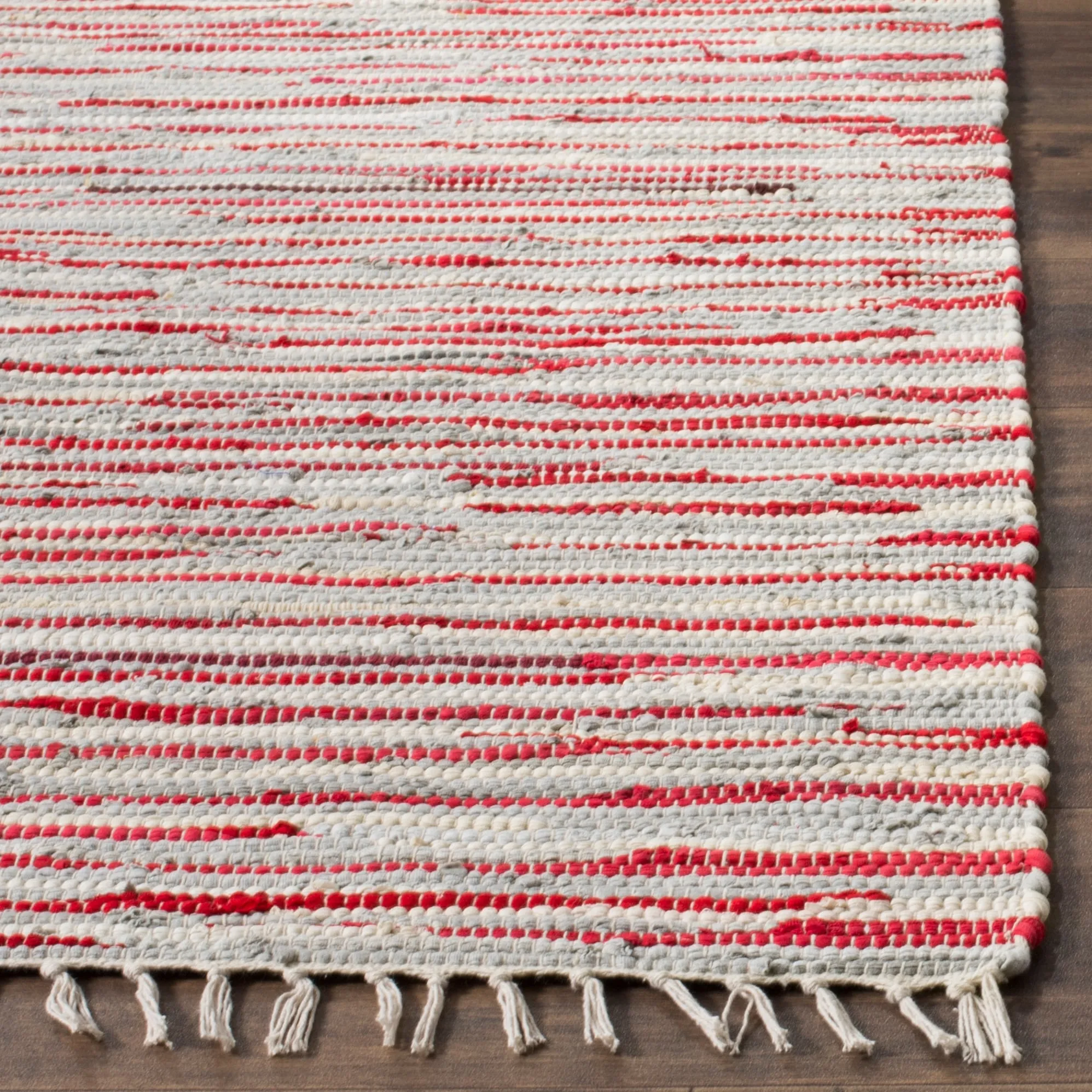 SAFAVIEH Handmade Rag Rug Nya Casual Stripe Cotton Rug