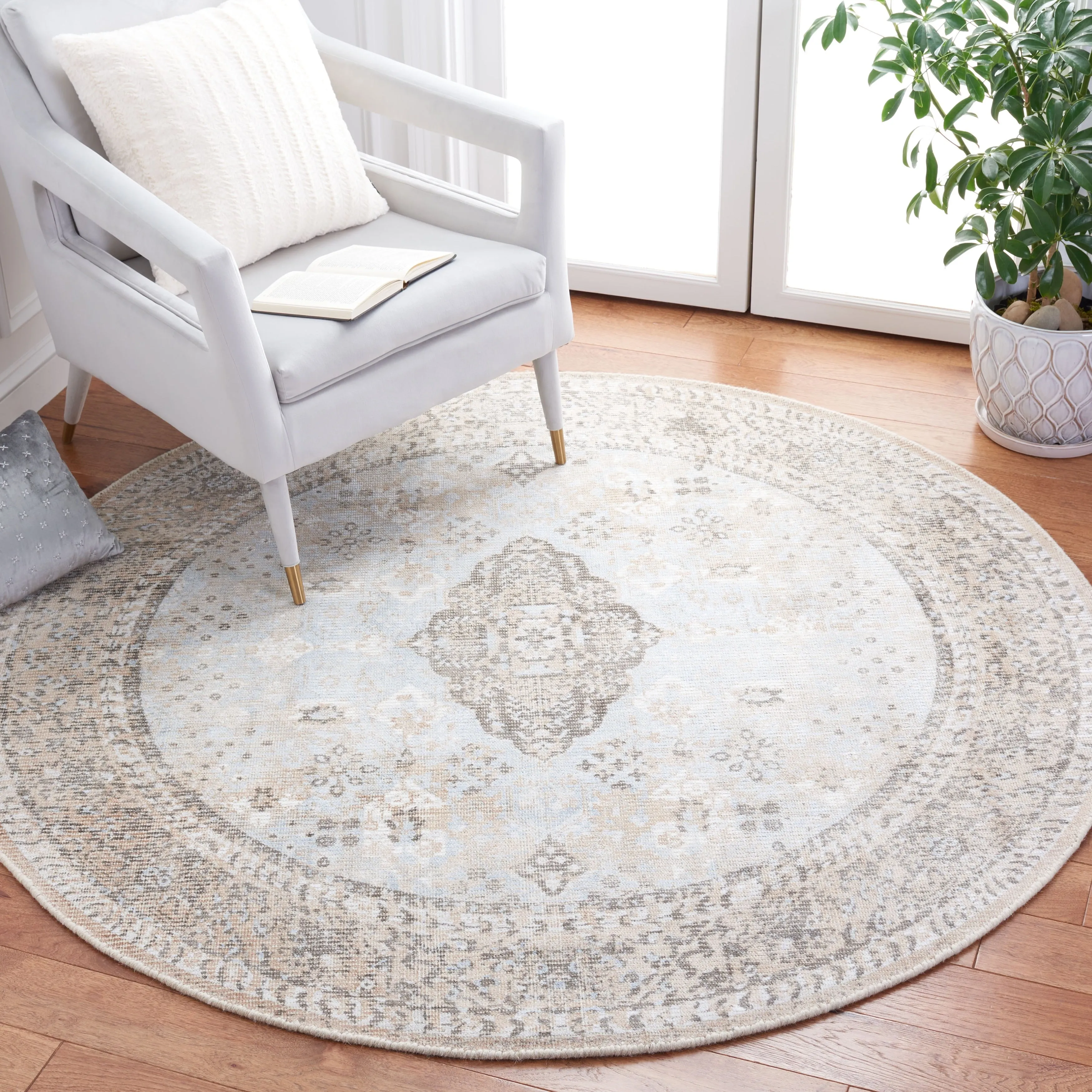 SAFAVIEH Handmade Restoration Vintage Raita Wool & Viscose Wool
