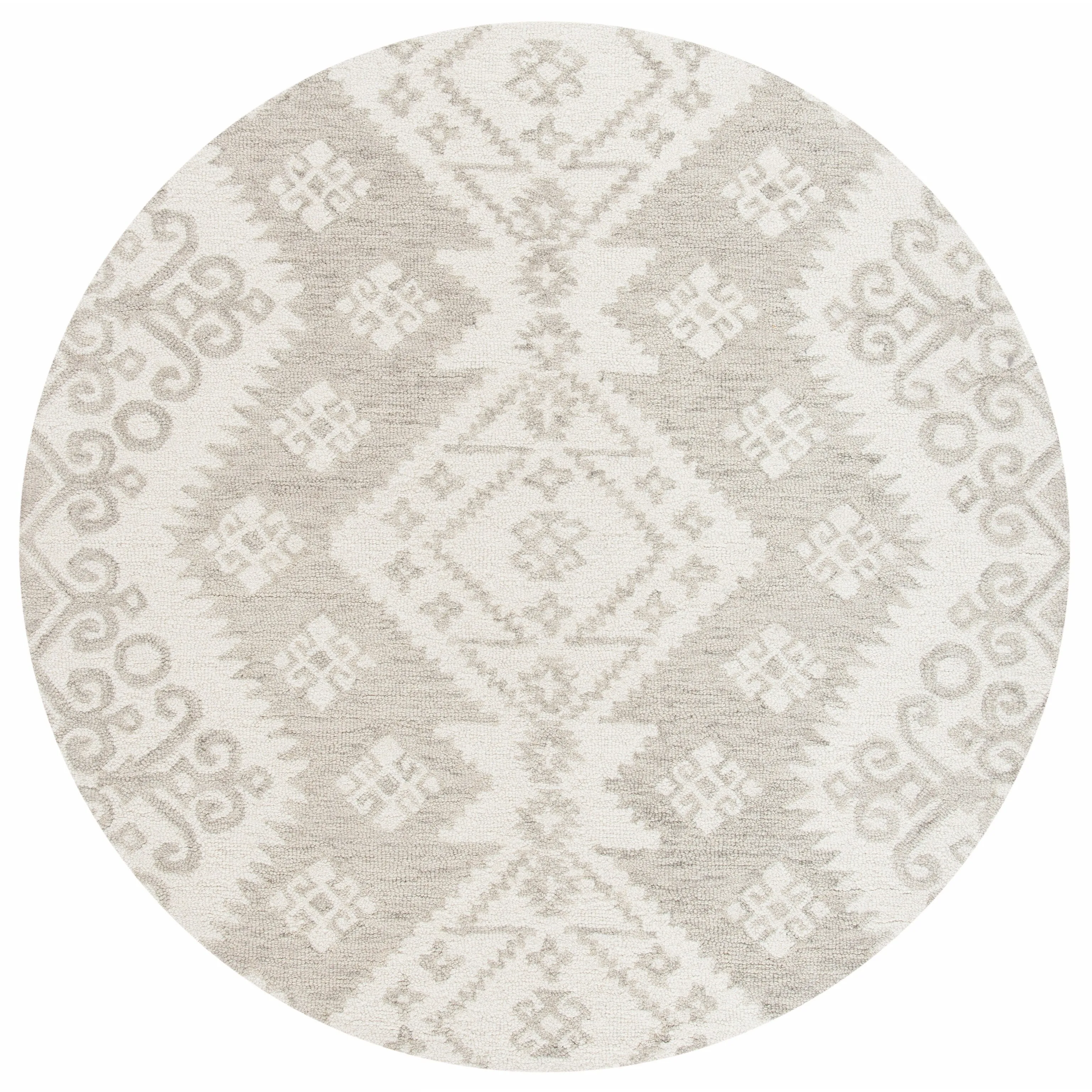 SAFAVIEH Handmade Snowflake Micro-loop Modern Wool Area Rug