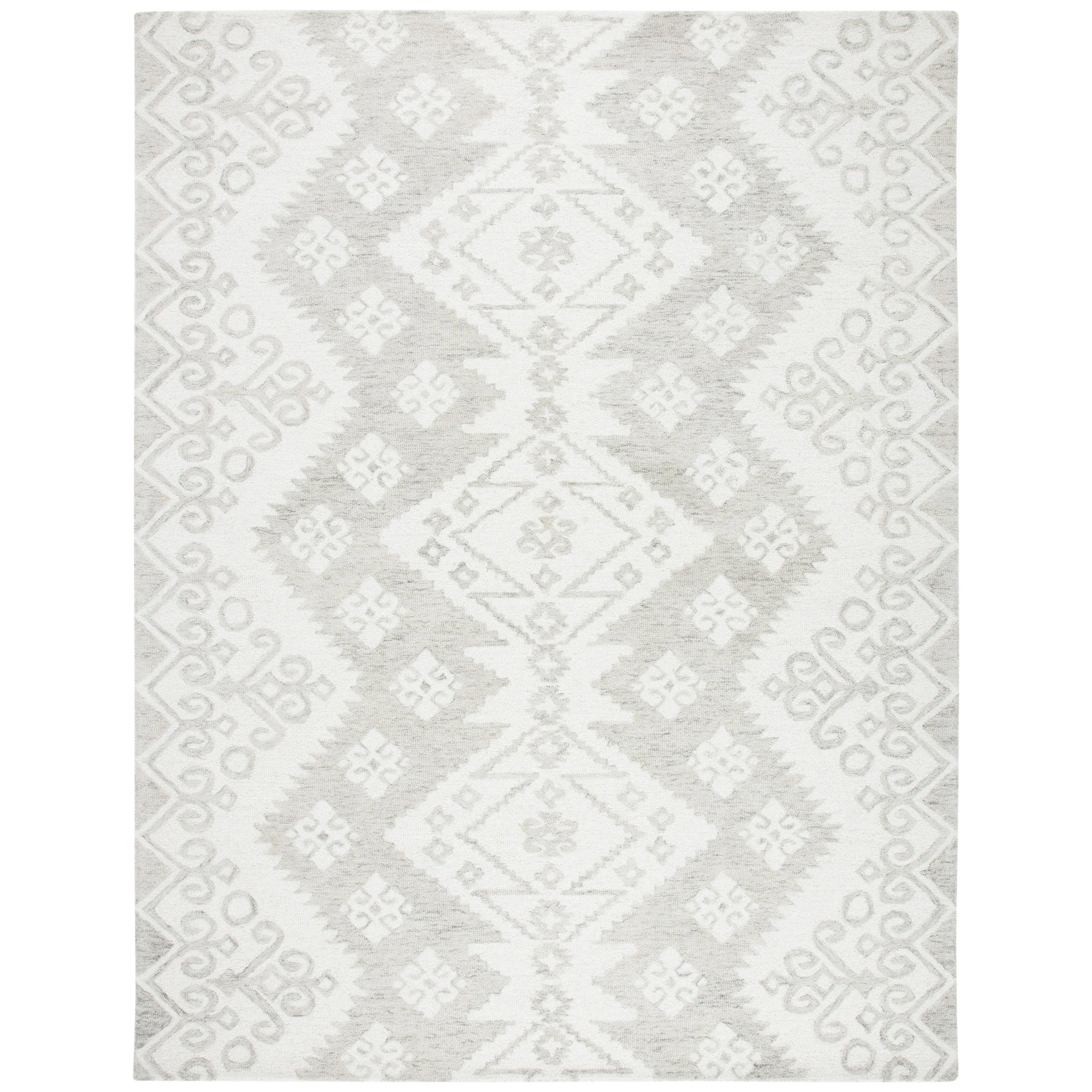 SAFAVIEH Handmade Snowflake Micro-loop Modern Wool Area Rug