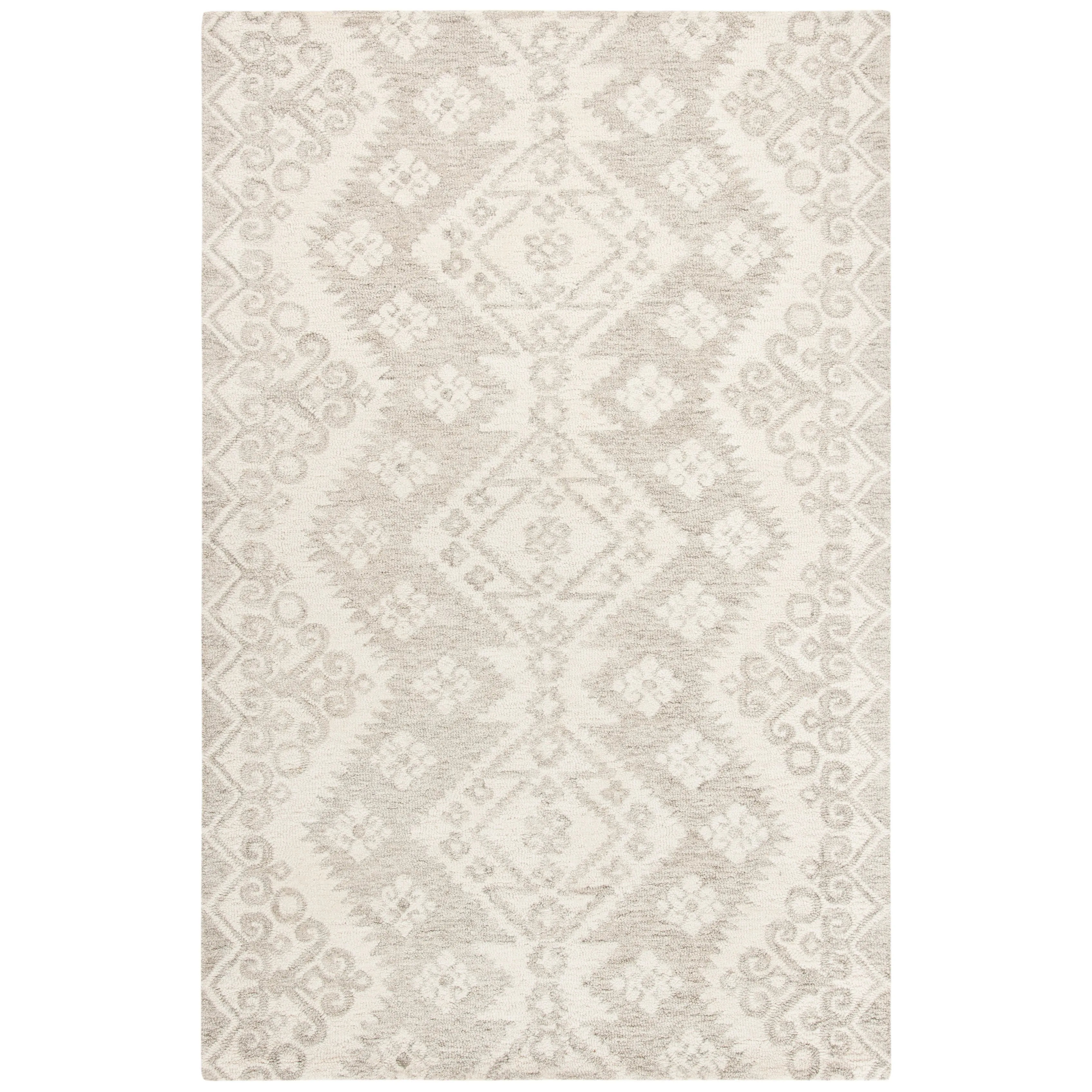 SAFAVIEH Handmade Snowflake Micro-loop Modern Wool Area Rug