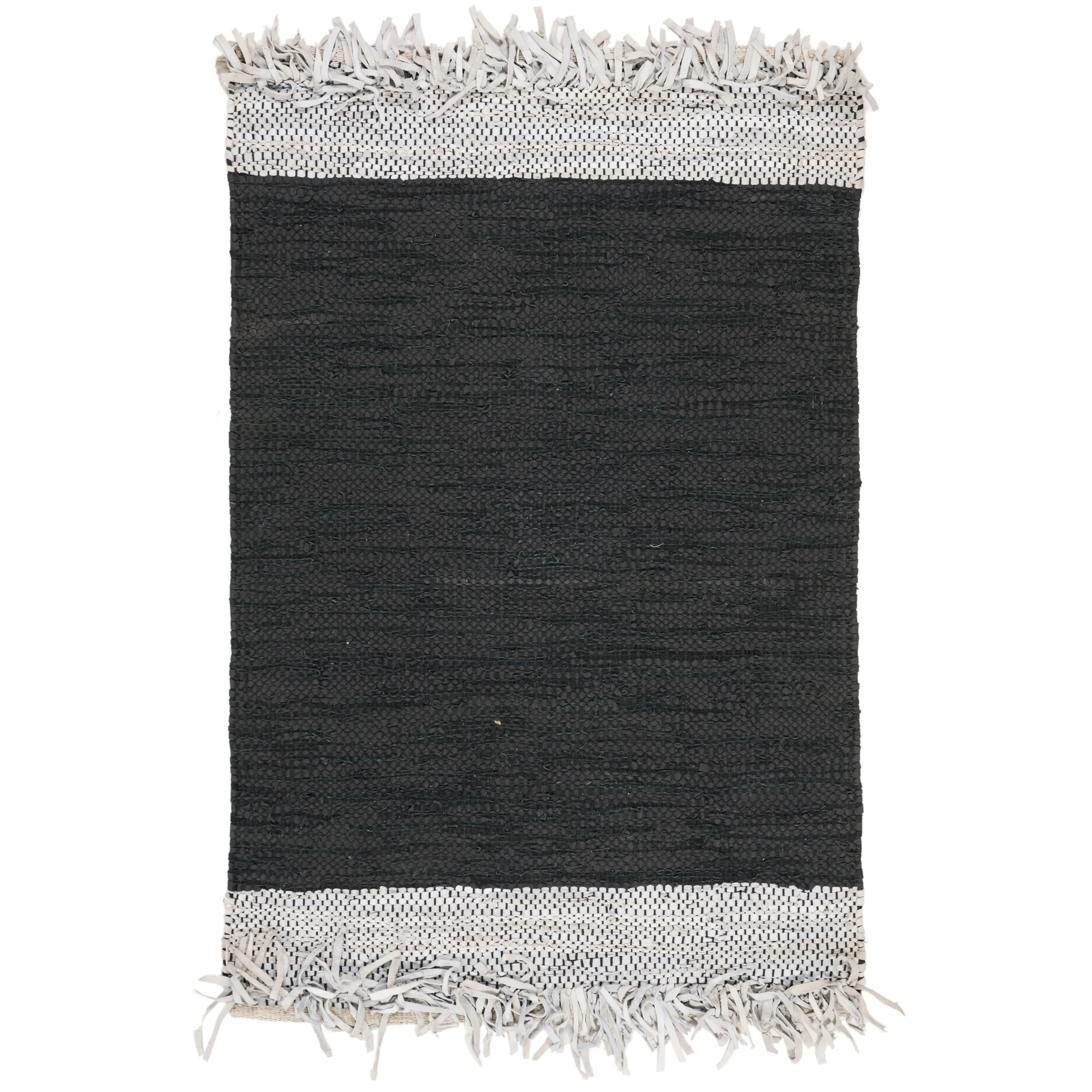 SAFAVIEH Handmade Vintage Boho Leather Catrina Modern Stripe Leather
