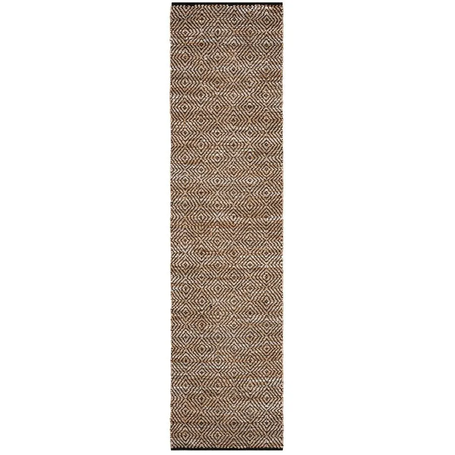 SAFAVIEH Handmade Vintage Boho Leather Konstantin Modern Stripe Leather Rug - Beige - 2' 3 x 9'