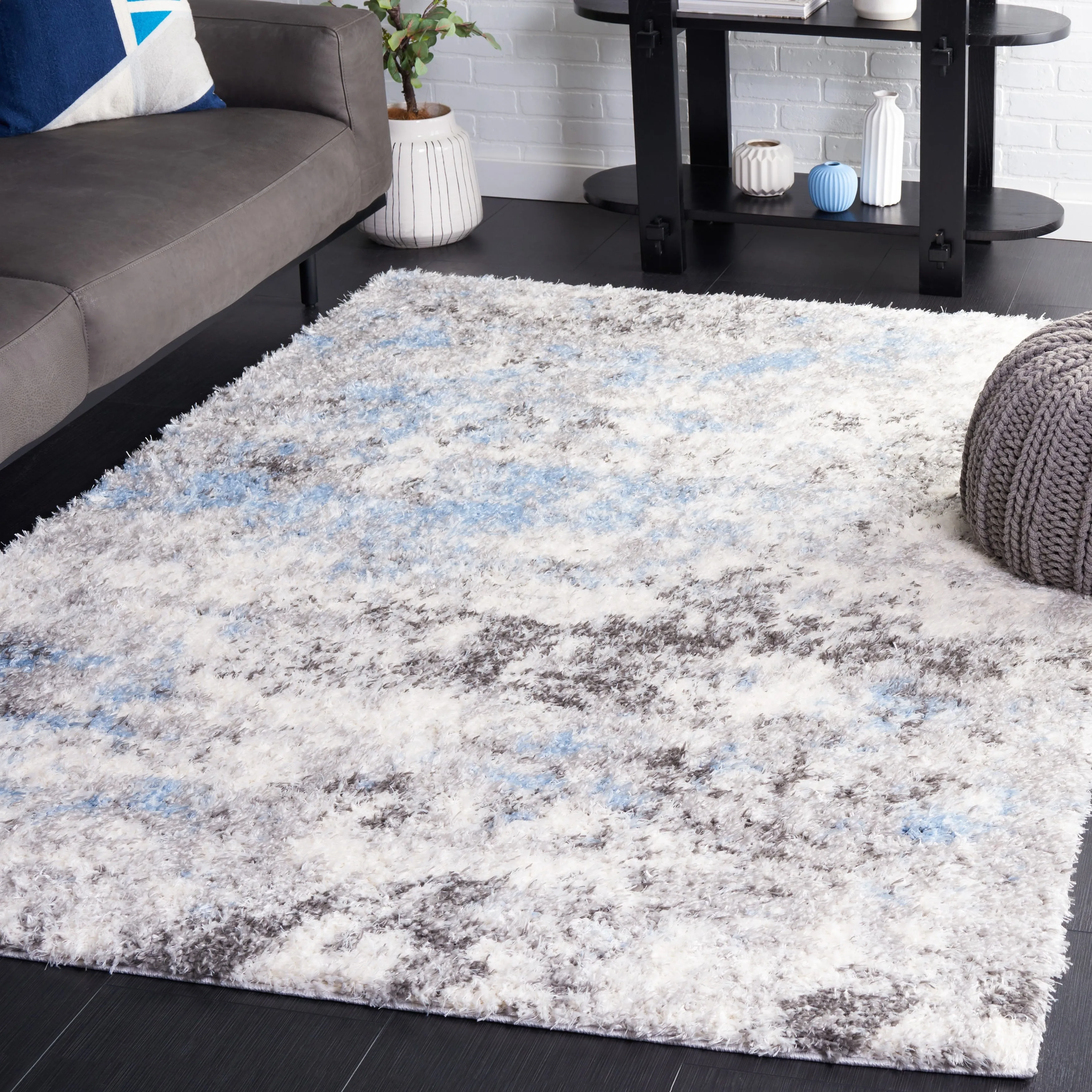 SAFAVIEH Lindsay Shag Nancie Modern Abstract 2-inch Thick Rug