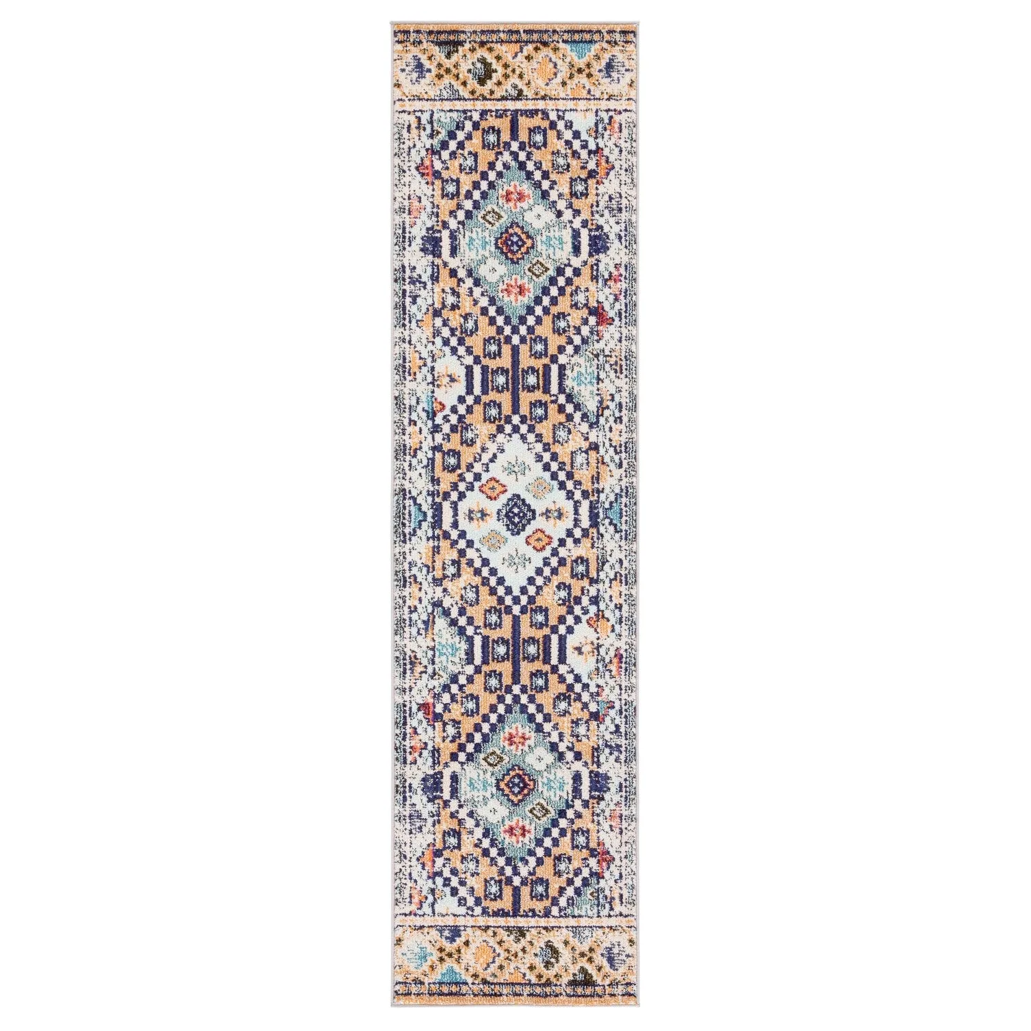 SAFAVIEH. Madison Hortensia Boho Diamond Distressed Rug
