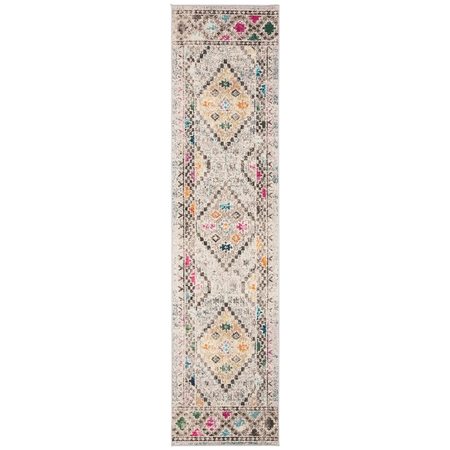 SAFAVIEH. Madison Hortensia Boho Diamond Distressed Rug