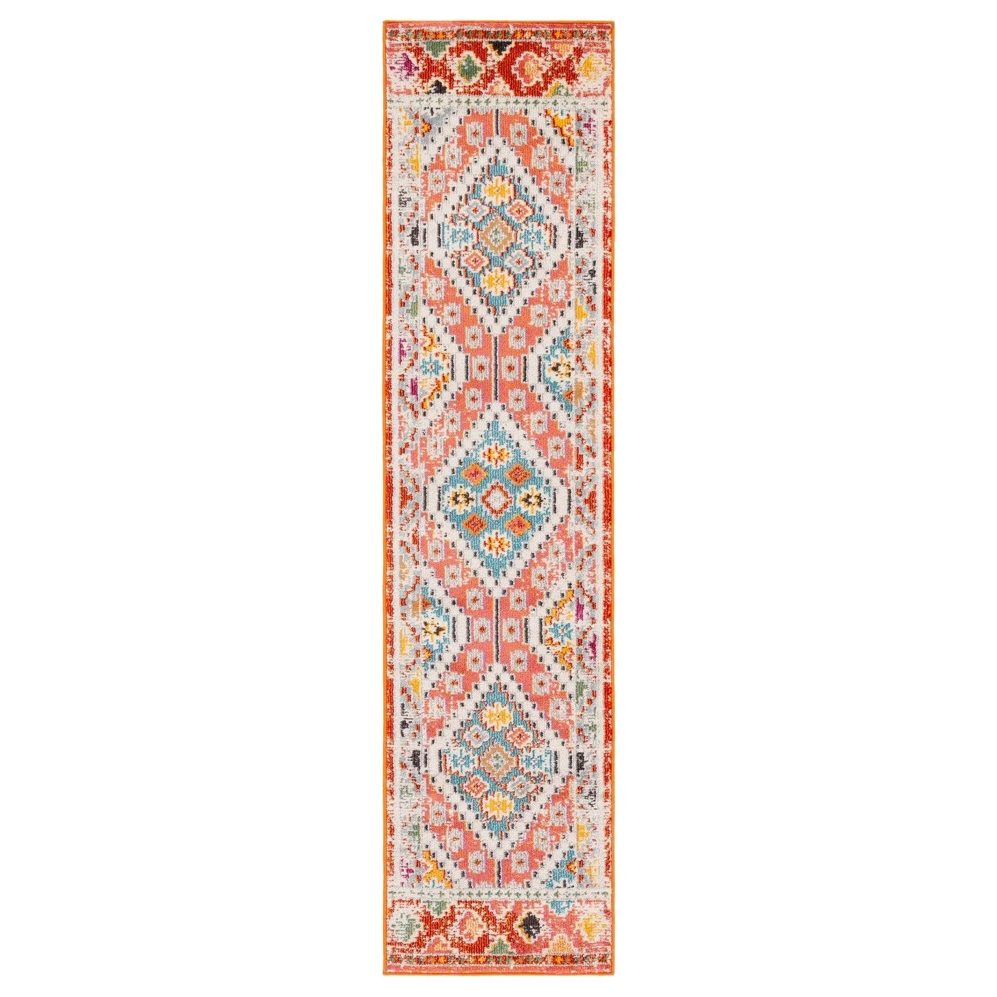 SAFAVIEH. Madison Hortensia Boho Diamond Distressed Rug
