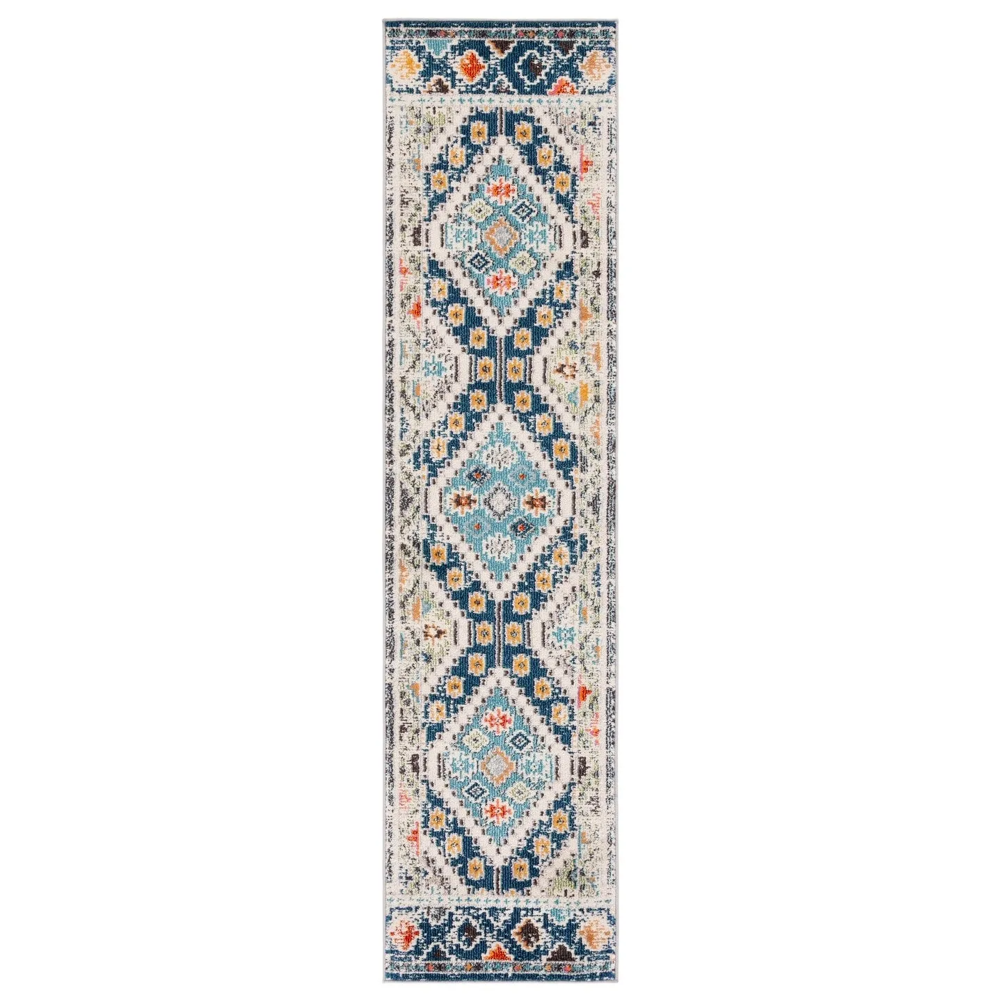 SAFAVIEH. Madison Hortensia Boho Diamond Distressed Rug