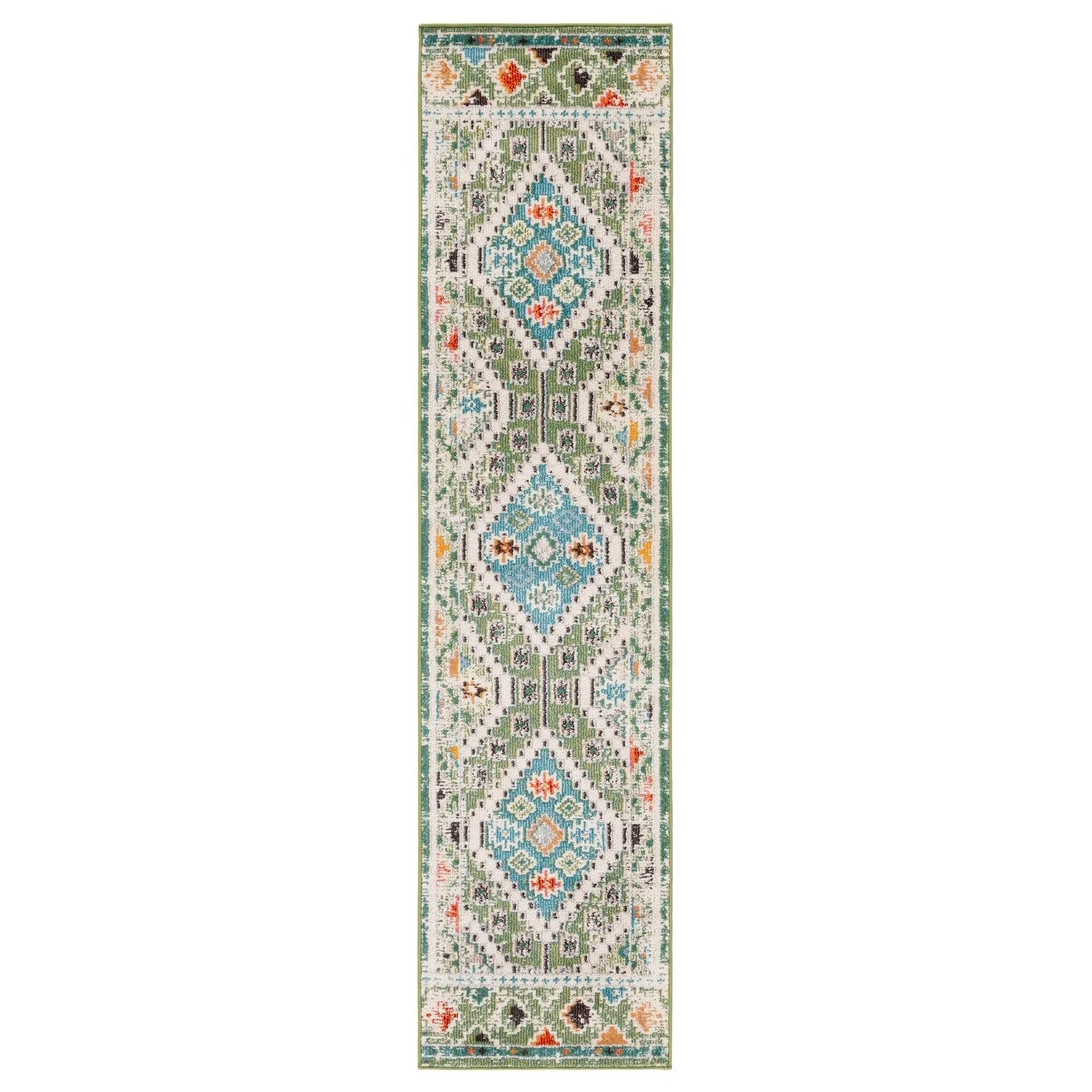 SAFAVIEH. Madison Hortensia Boho Diamond Distressed Rug