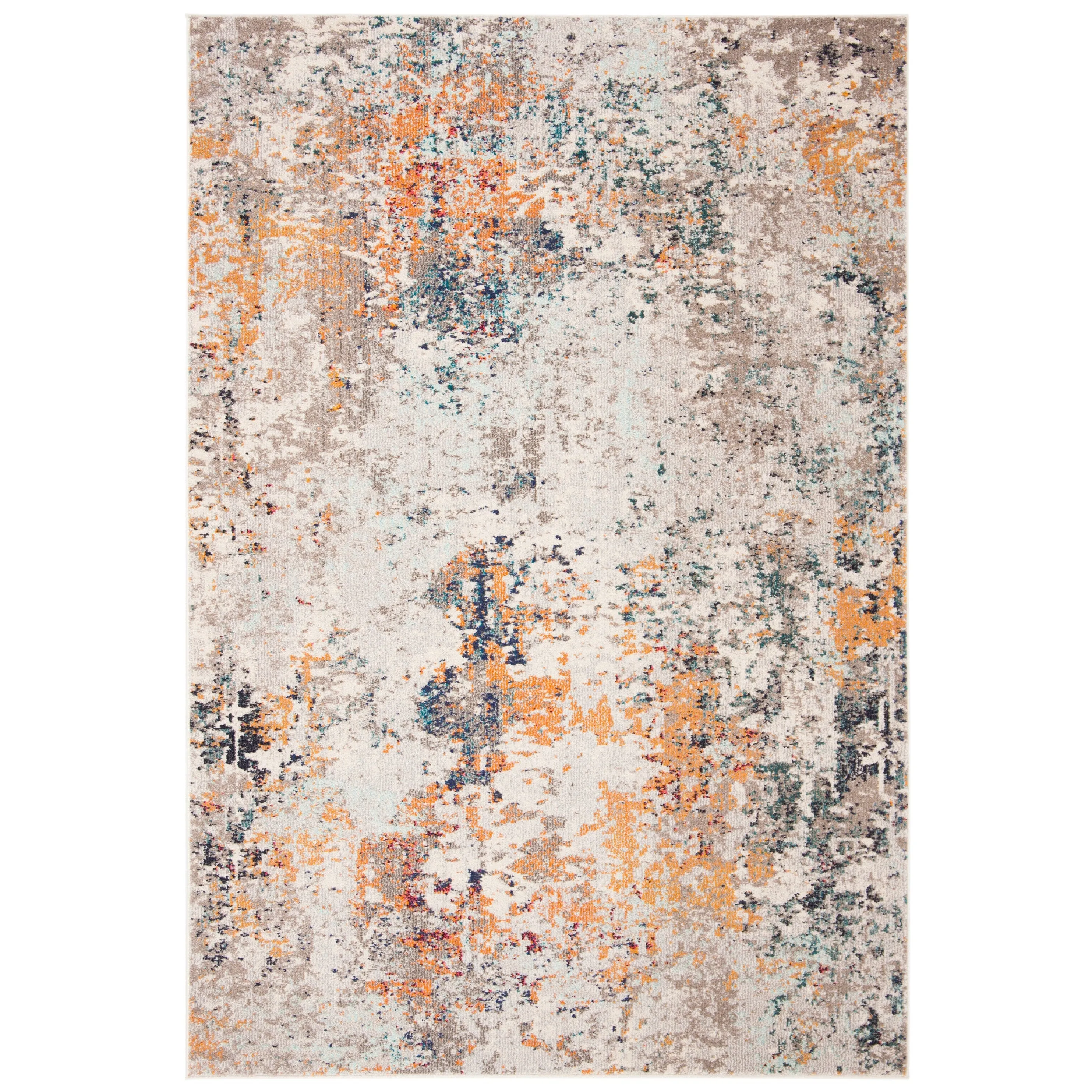 SAFAVIEH Madison Katrein Modern Abstract Rug - Grey/Beige - 5' 3 x 7' 6