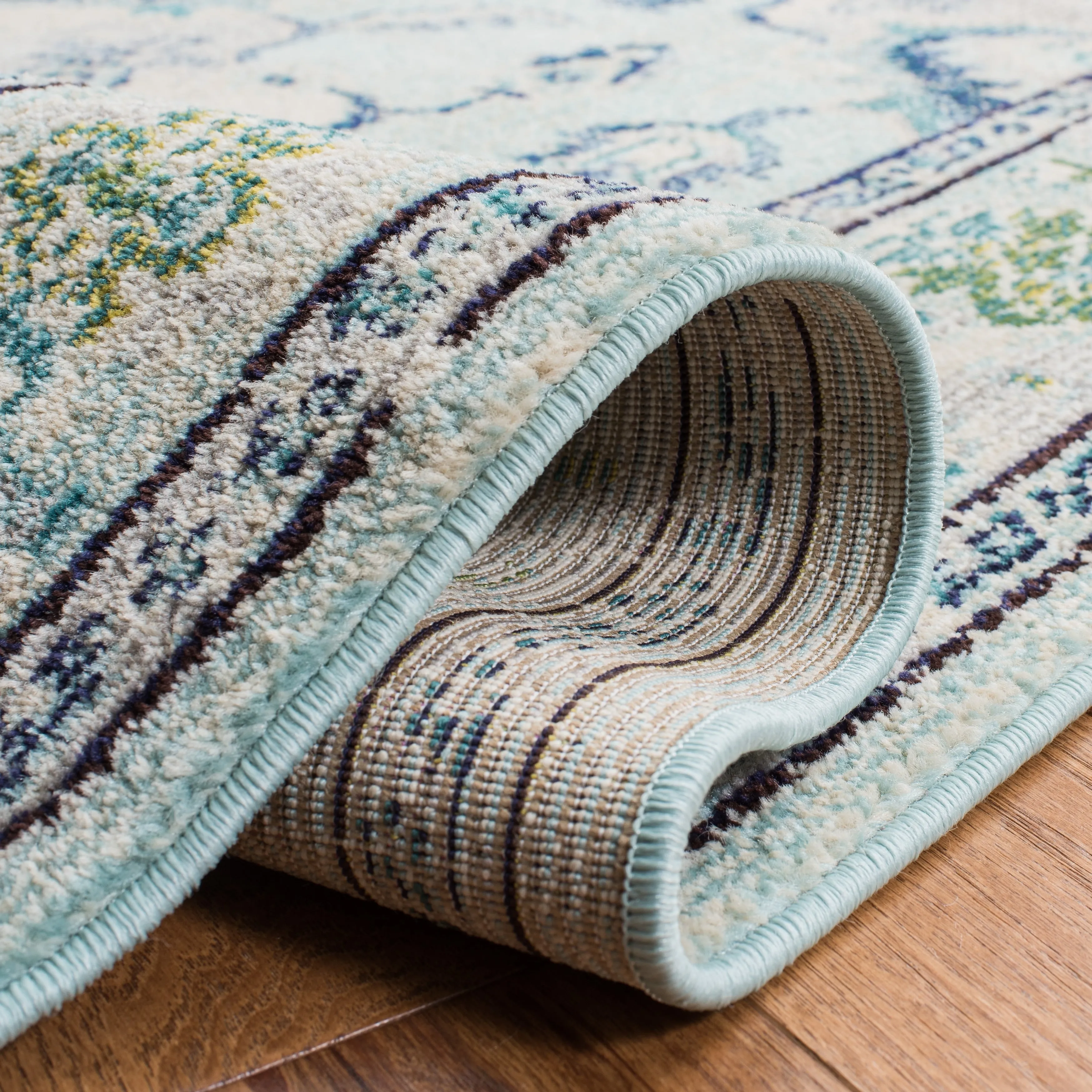 SAFAVIEH Monaco Oceane Boho Medallion Distressed Area Rug