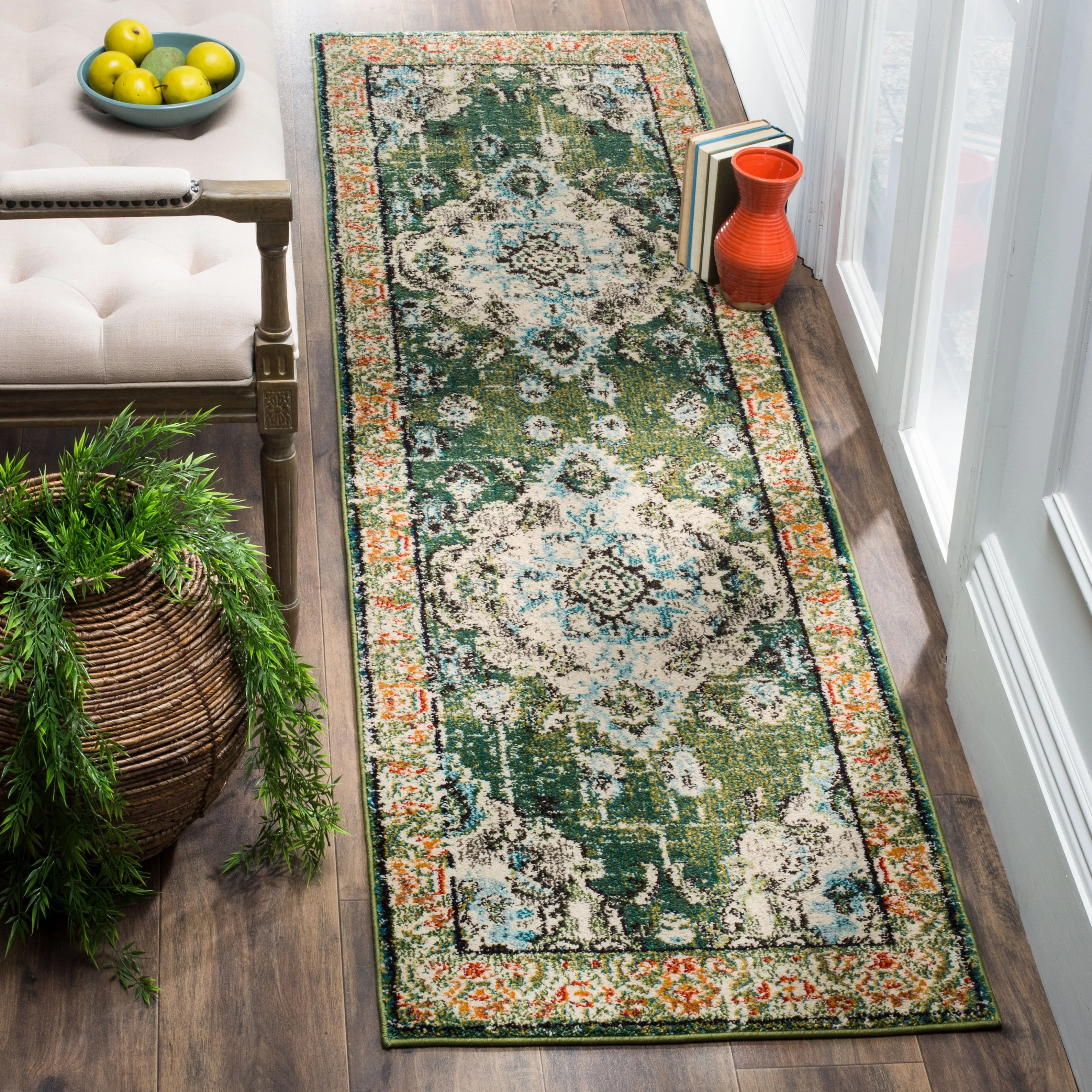 SAFAVIEH Monaco Oceane Boho Medallion Distressed Area Rug