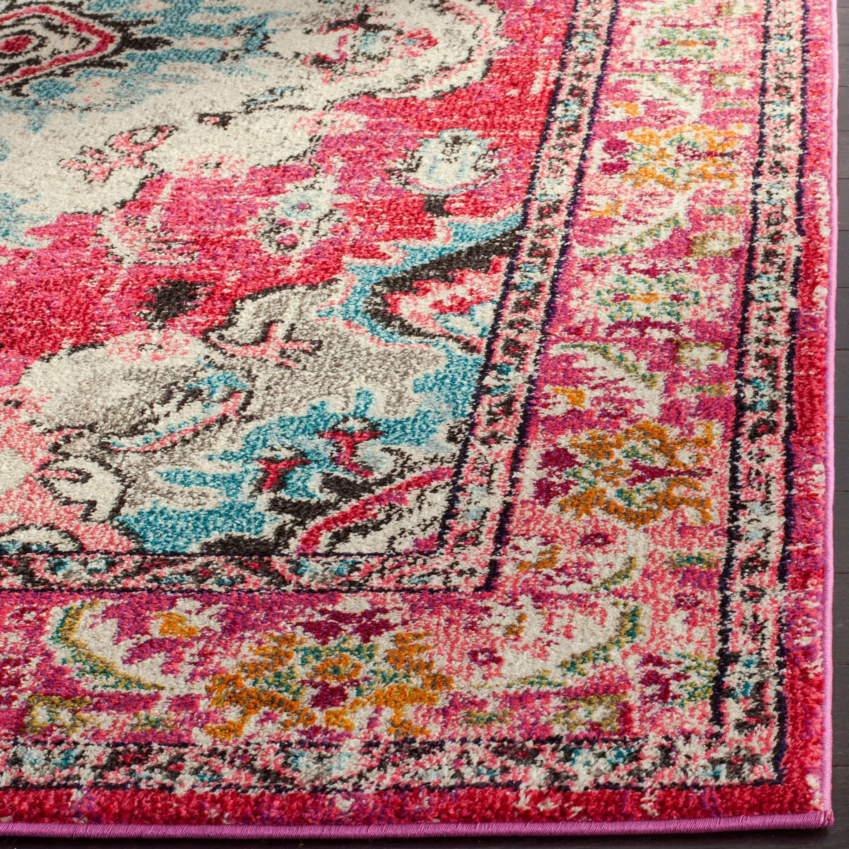 SAFAVIEH Monaco Oceane Boho Medallion Distressed Area Rug