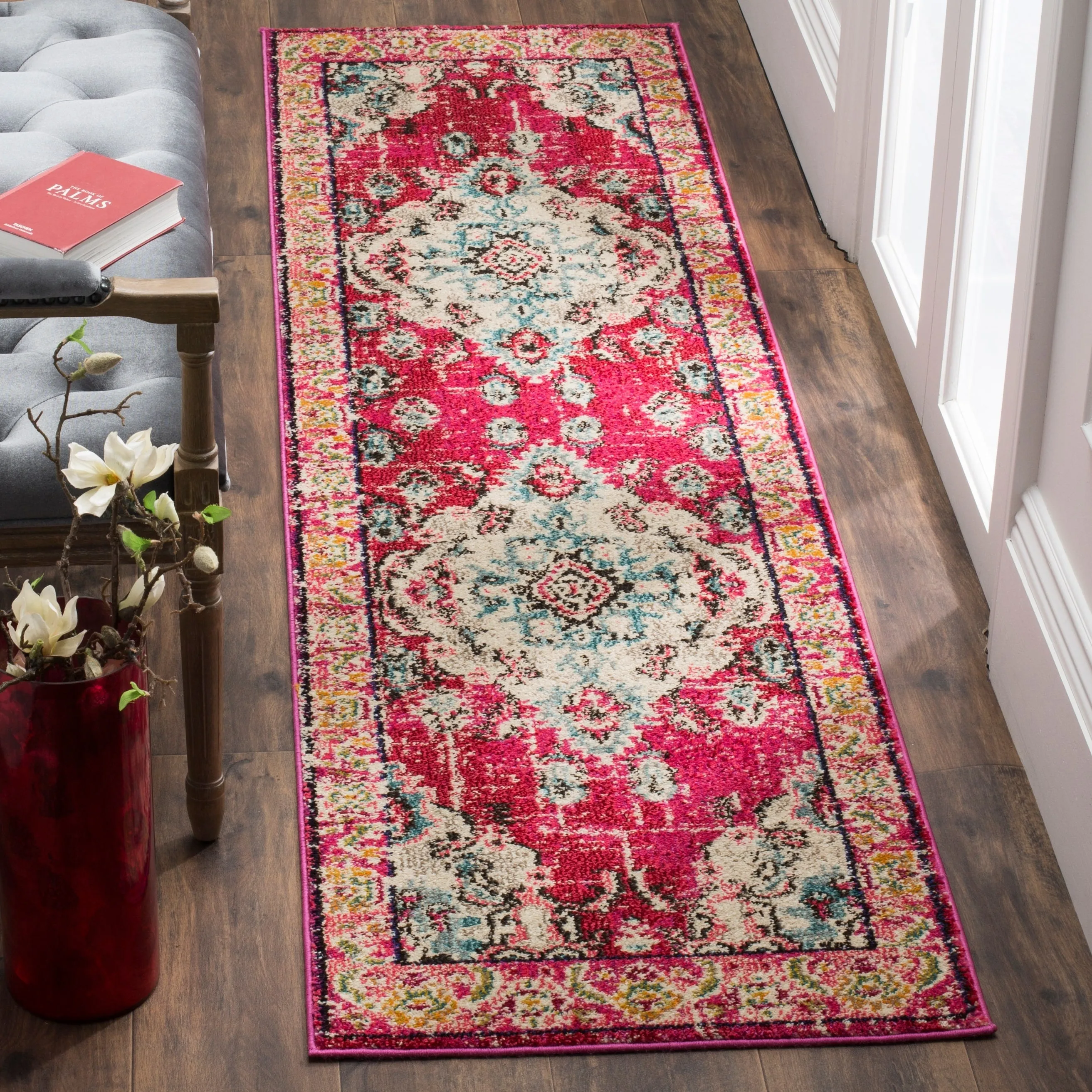 SAFAVIEH Monaco Oceane Boho Medallion Distressed Area Rug