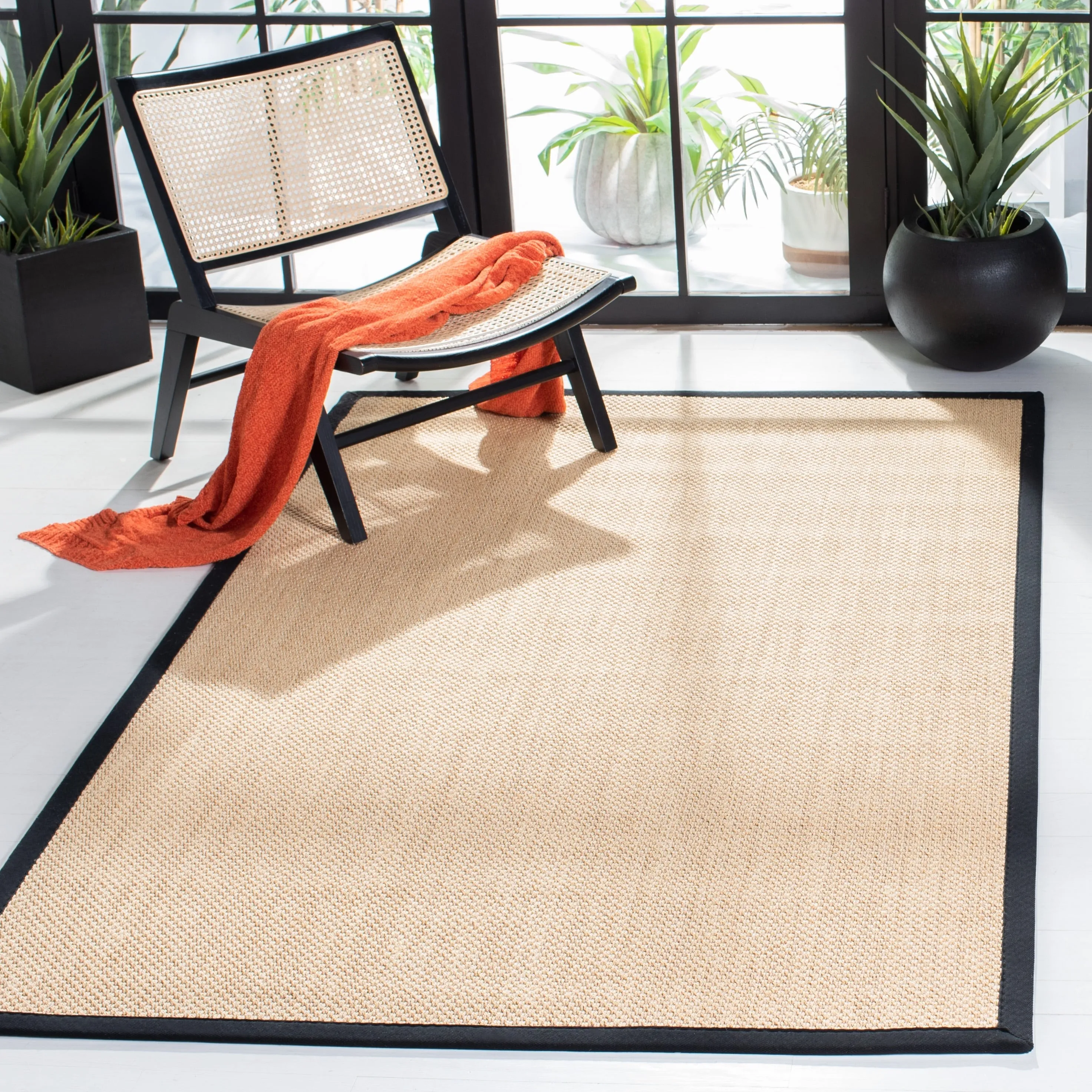SAFAVIEH Natural Fiber Venus Casual Border Sisal Rug