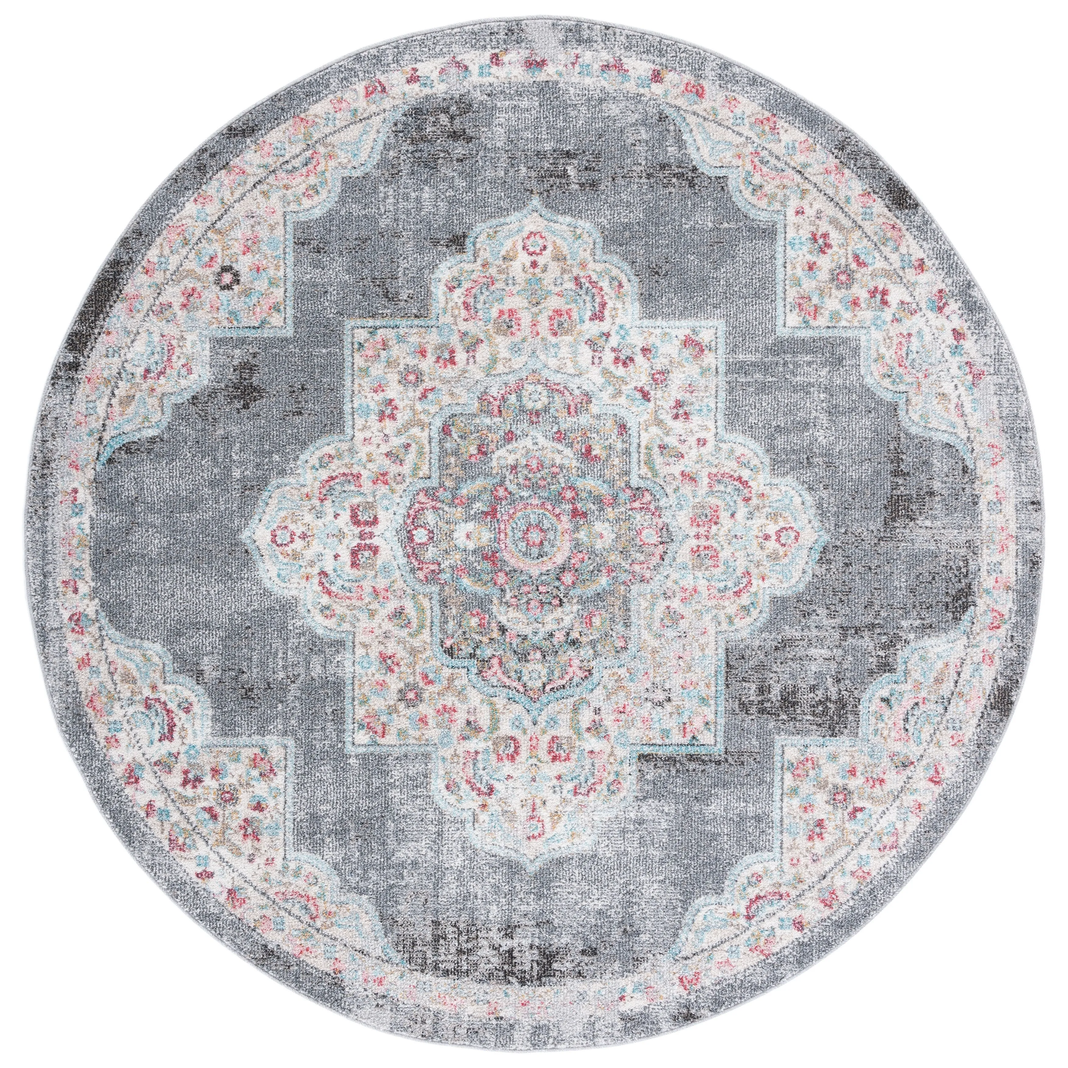 SAFAVIEH Phoenix Rosemary Medallion Distressed Rug