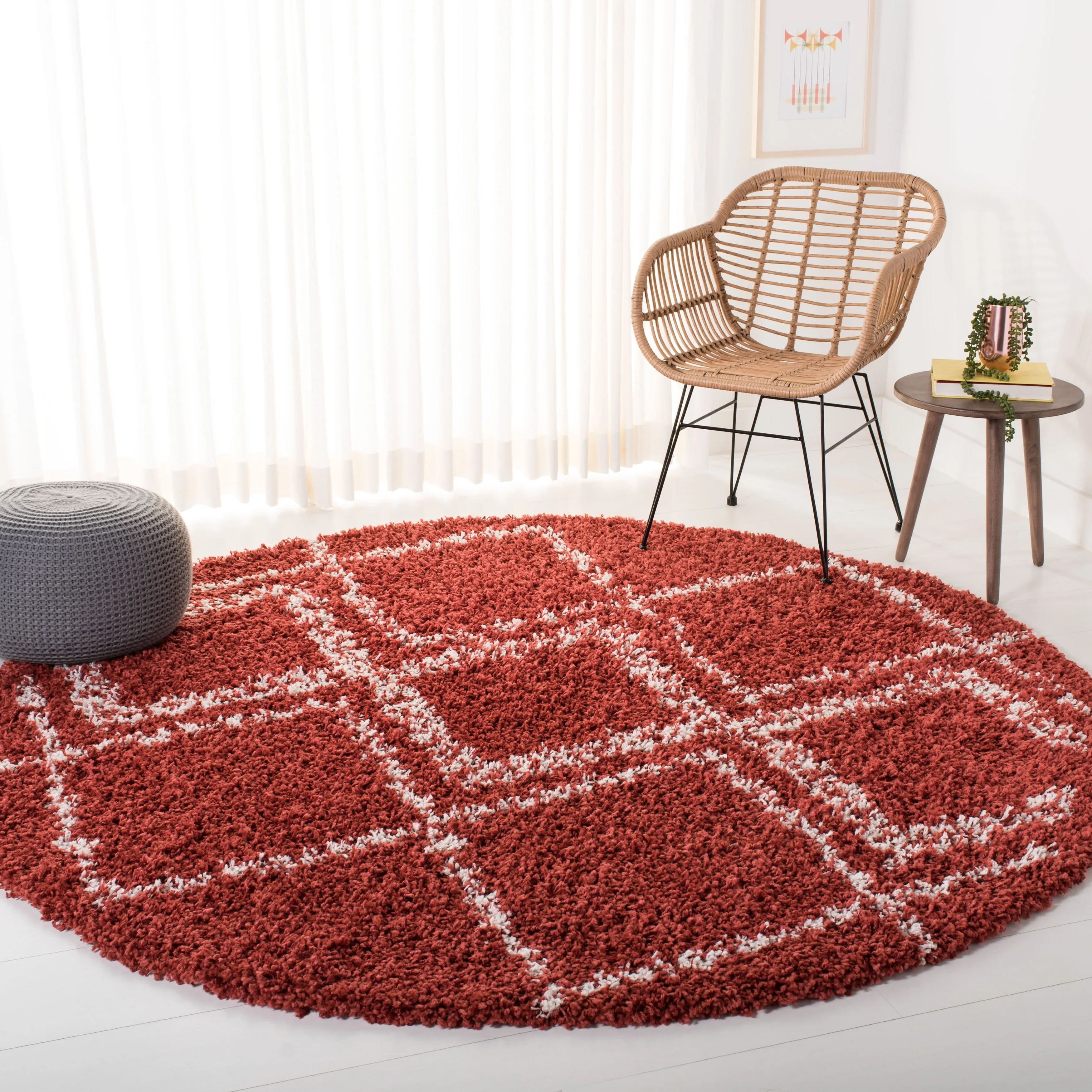 SAFAVIEH Pro Lux Shag Nazmije Moroccan Tassel 2.4-inch Thick