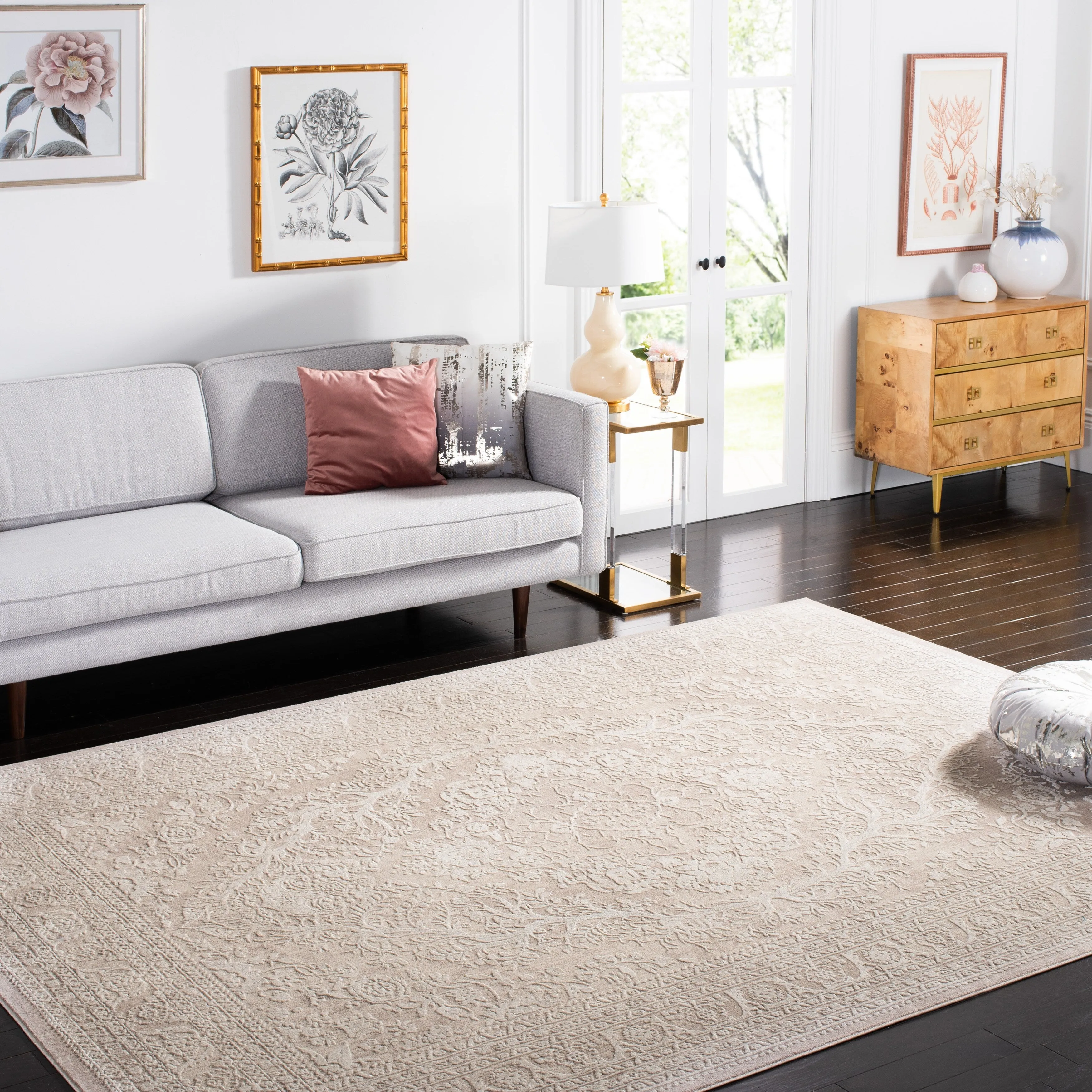 SAFAVIEH Reflection Emaline Modern Oriental Polyester Rug