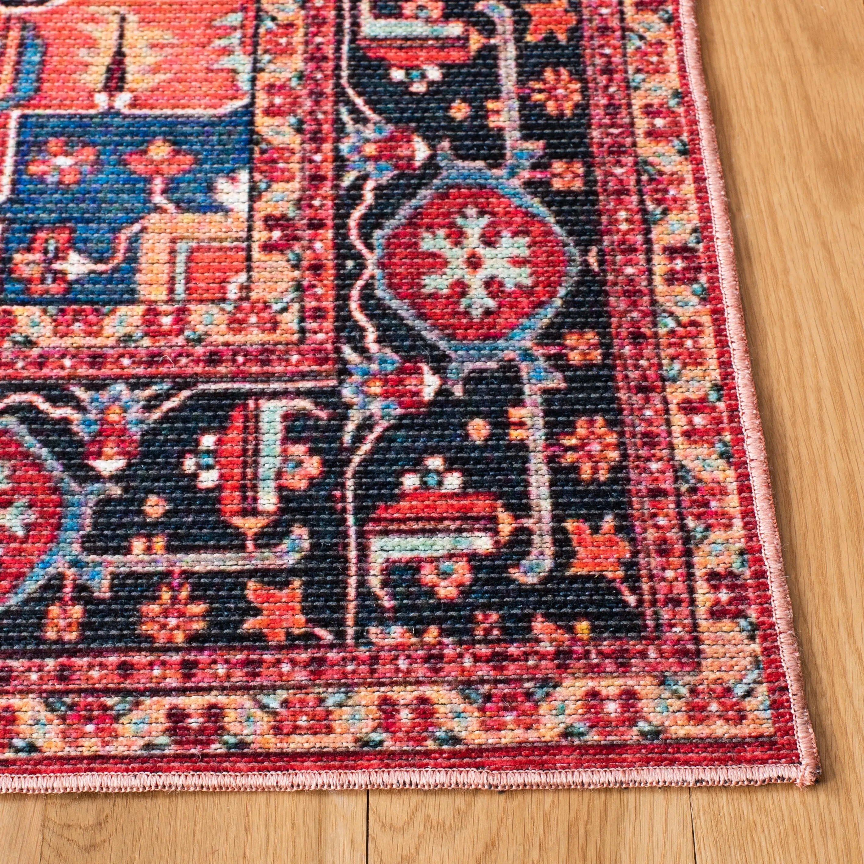 SAFAVIEH Serapi Machine Washable Odelia Medallion Distressed Rug