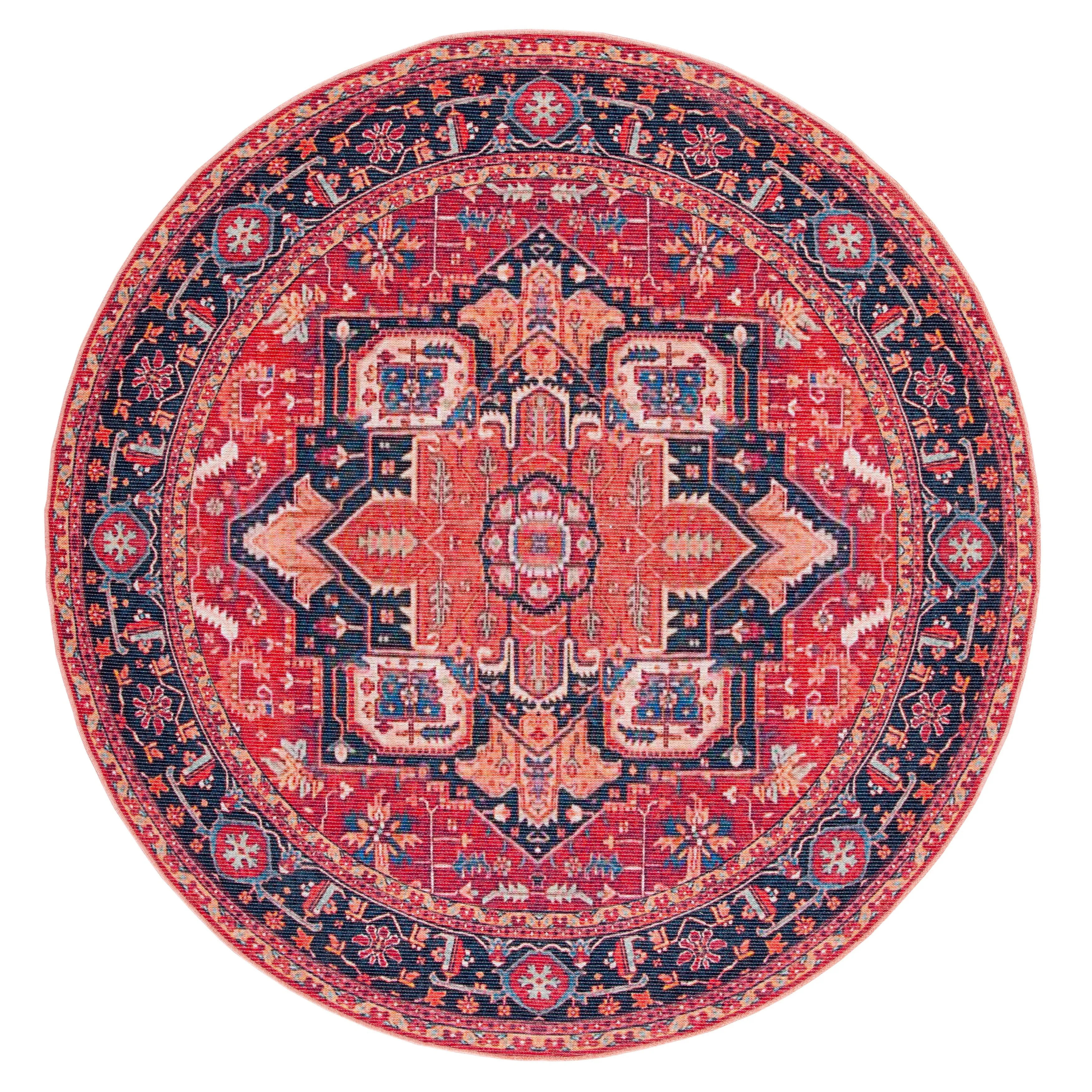 SAFAVIEH Serapi Machine Washable Odelia Medallion Distressed Rug