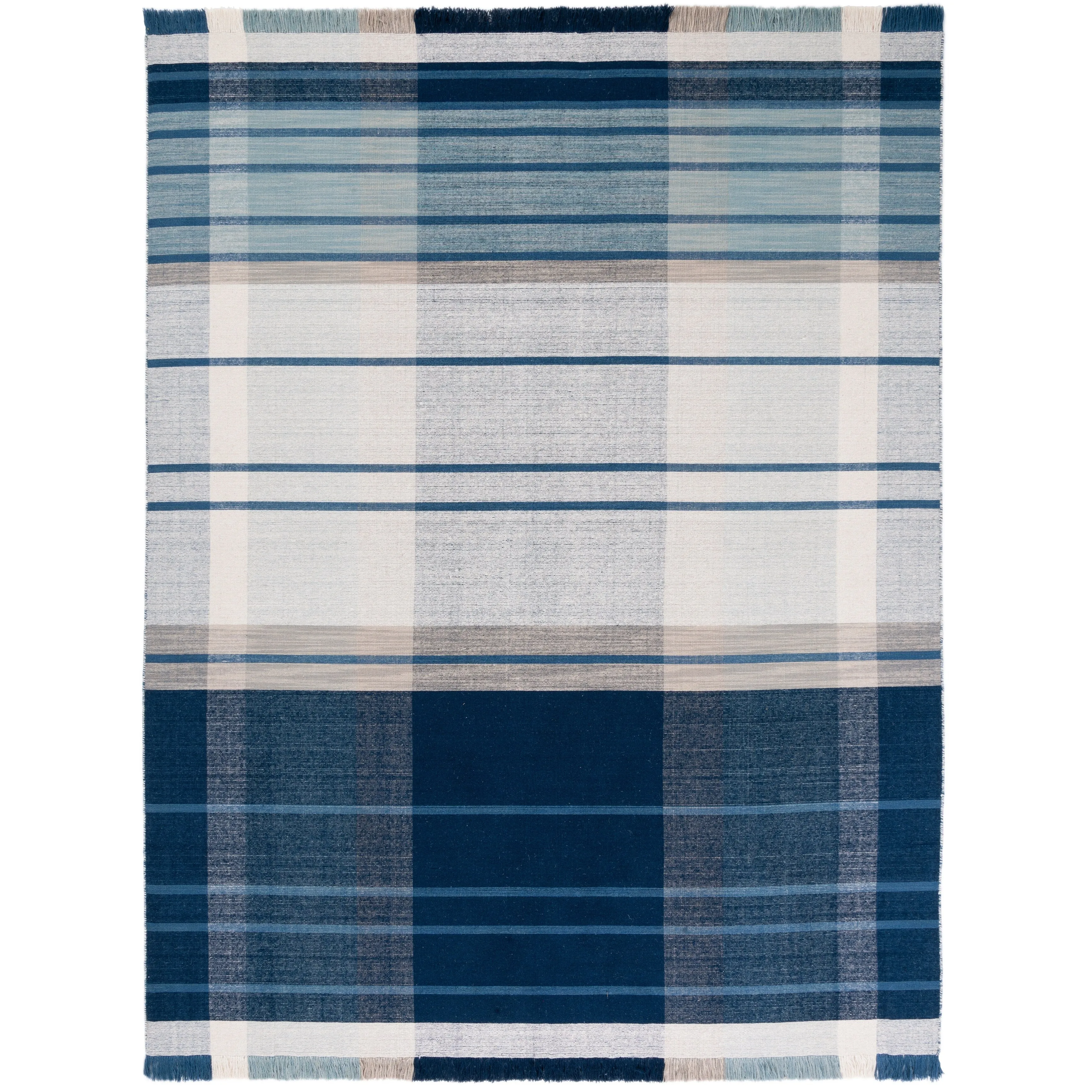 SAFAVIEH Striped Kilim Sharareh Wool Fringe Rug