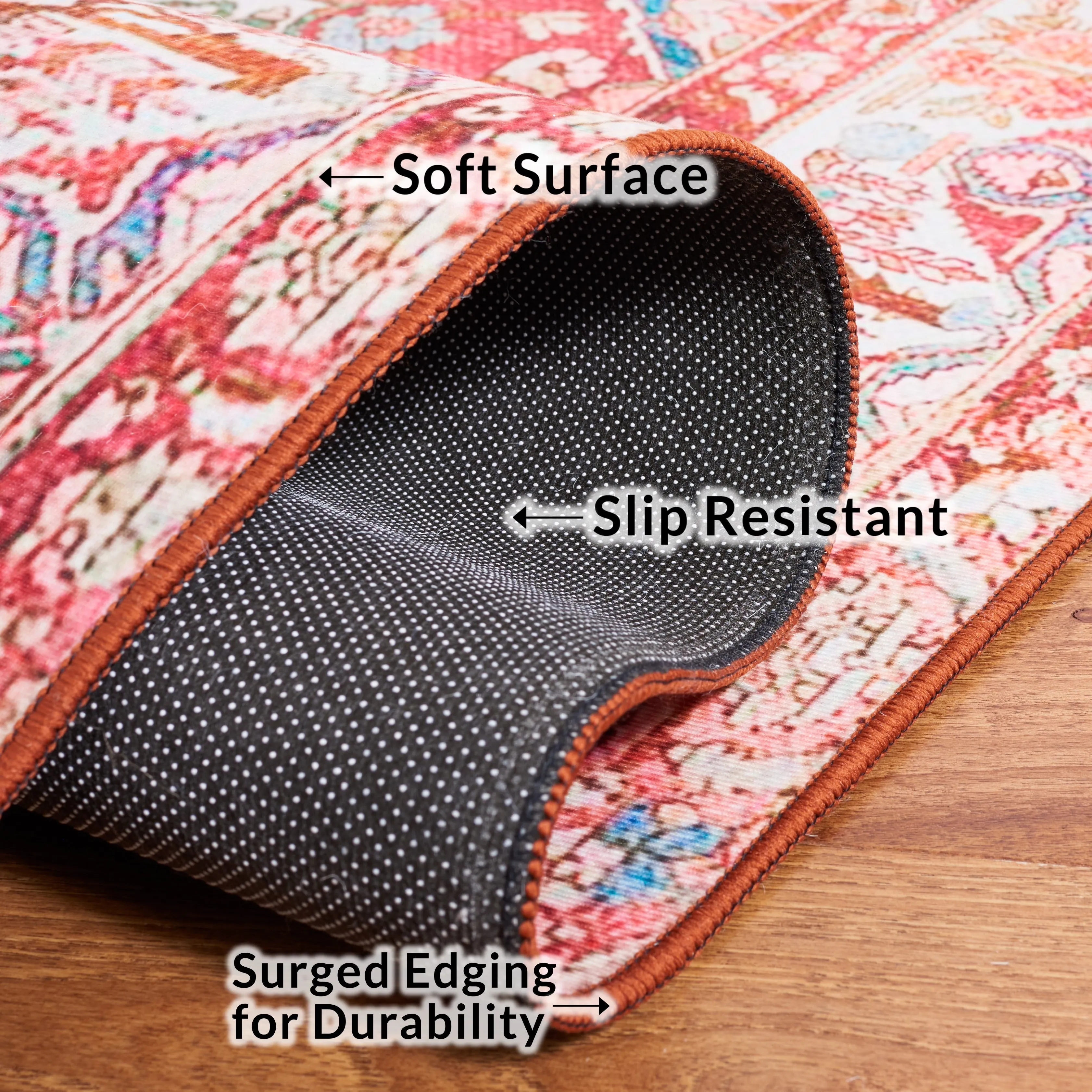 SAFAVIEH Tucson Machine Washable Slip Resistant Fedra Oriental Medallion