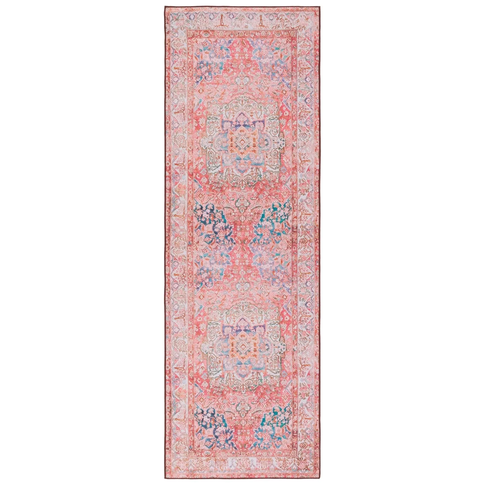 SAFAVIEH Tucson Machine Washable Slip Resistant Fedra Oriental Medallion