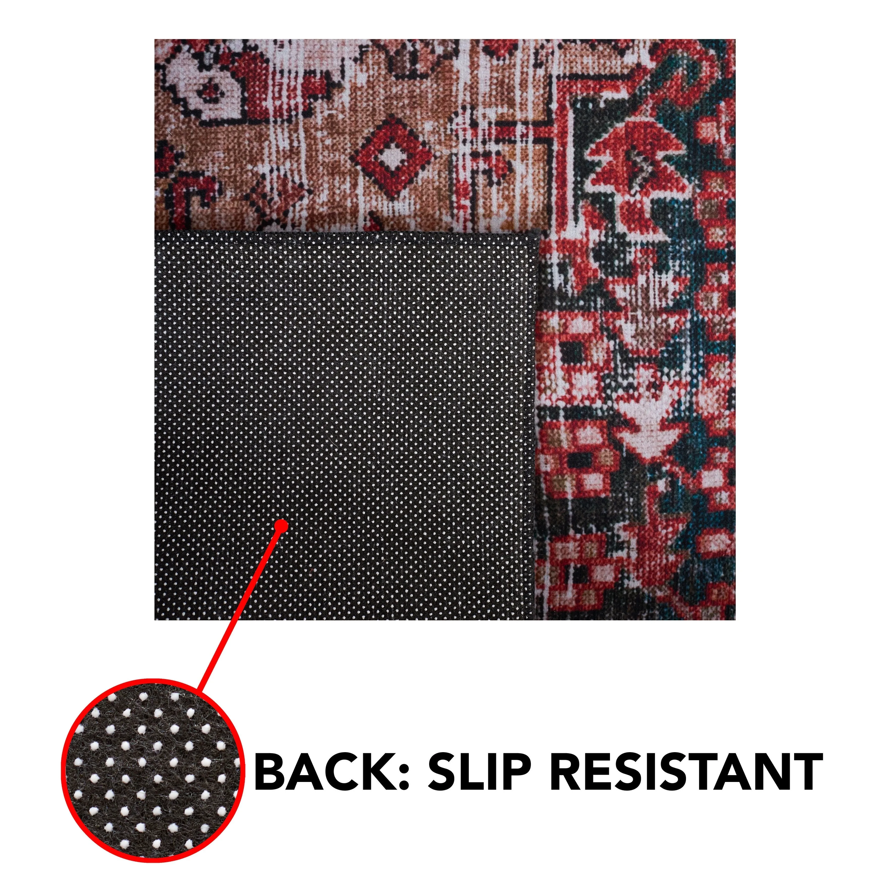 SAFAVIEH Tucson Machine Washable Slip Resistant Gena Oriental Rug