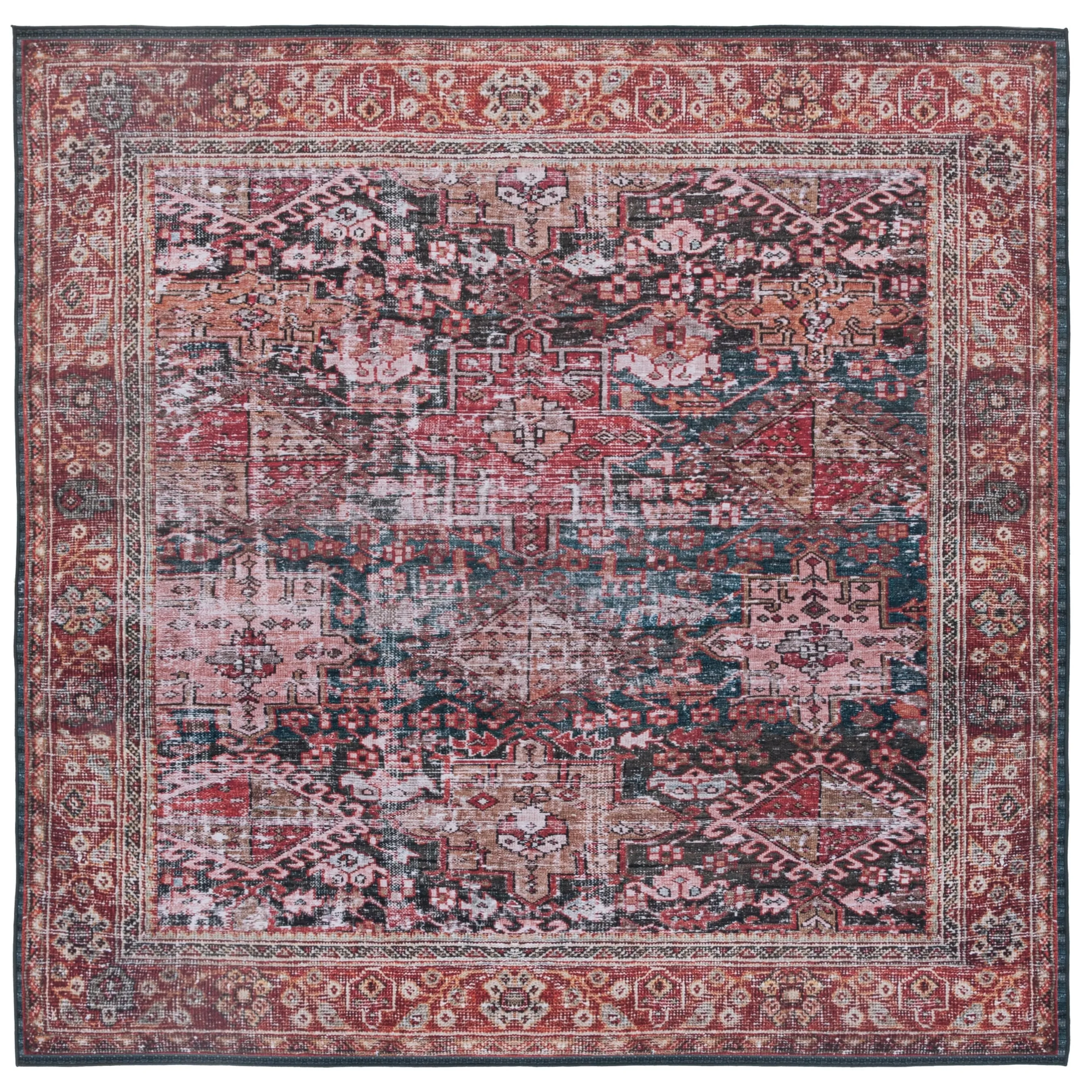 SAFAVIEH Tucson Machine Washable Slip Resistant Gena Oriental Rug