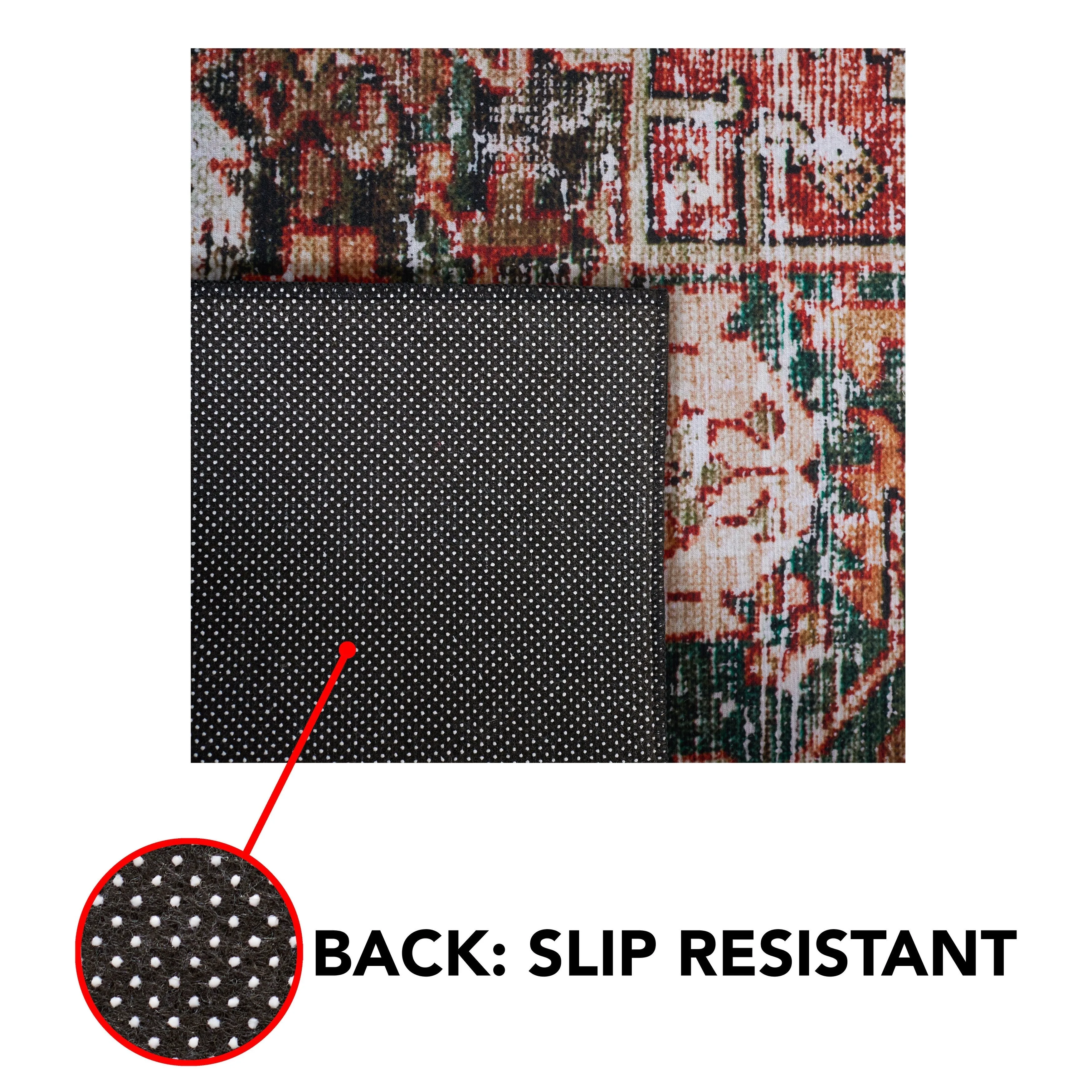 SAFAVIEH Tucson Machine Washable Slip Resistant Gena Oriental Rug