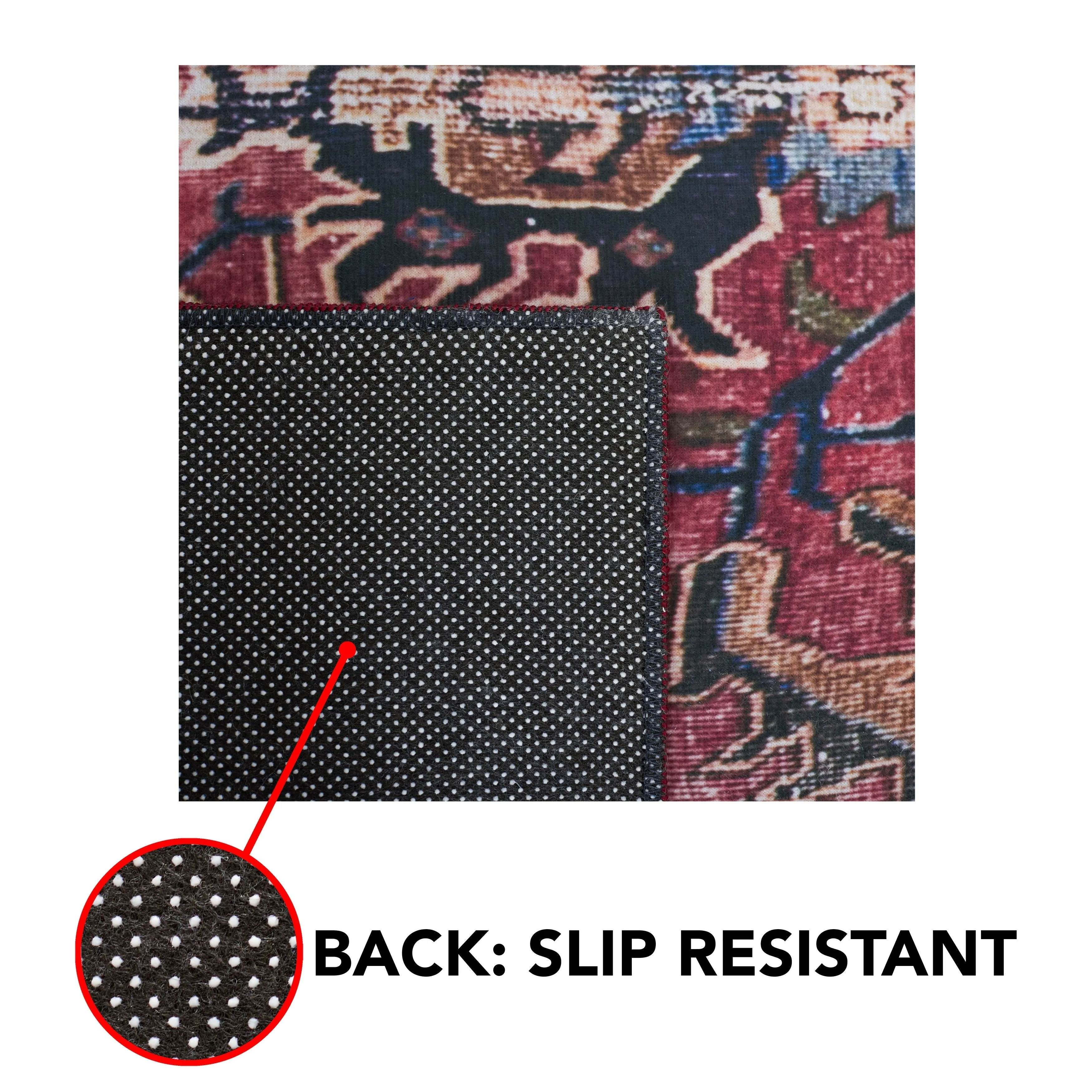 SAFAVIEH Tucson Machine Washable Slip Resistant Loula Oriental Distressed