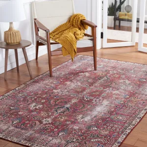 SAFAVIEH Tucson Machine Washable Slip Resistant Loula Oriental Distressed
