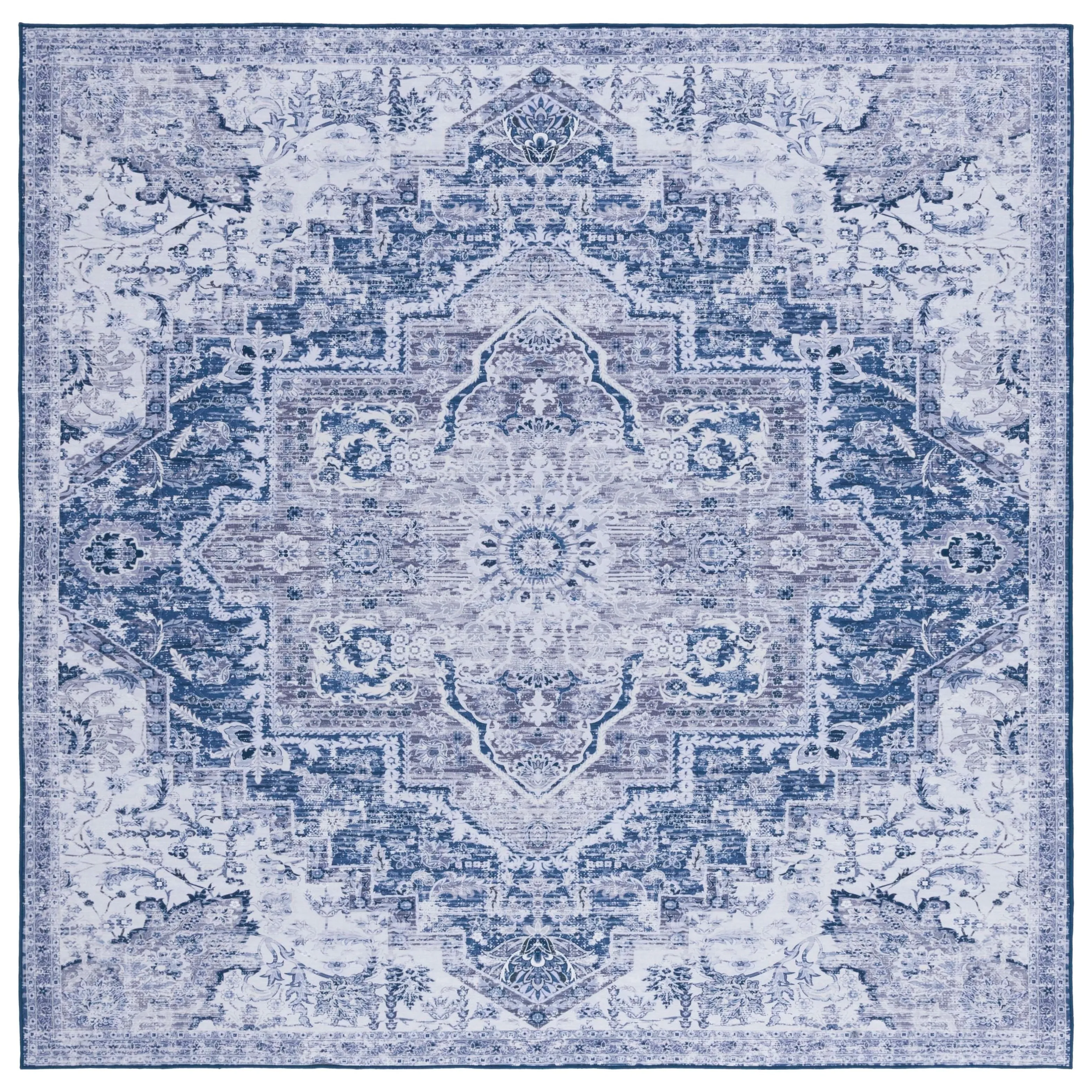 SAFAVIEH Tucson Machine Washable Slip Resistant Mallaury Distressed Rug