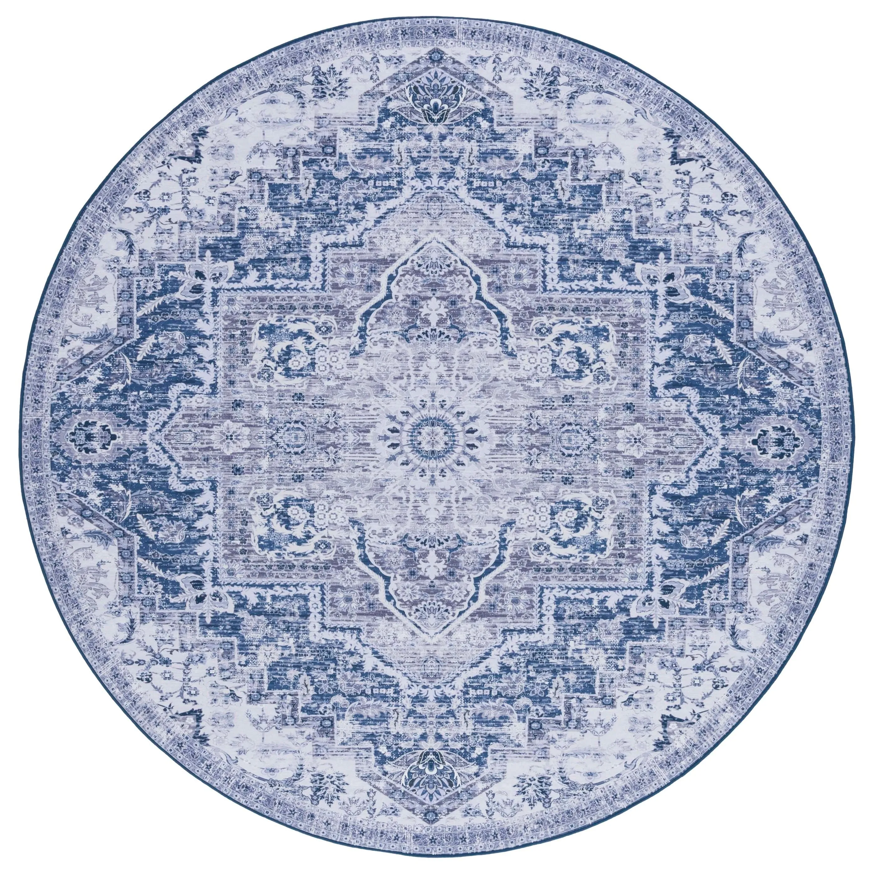 SAFAVIEH Tucson Machine Washable Slip Resistant Mallaury Distressed Rug