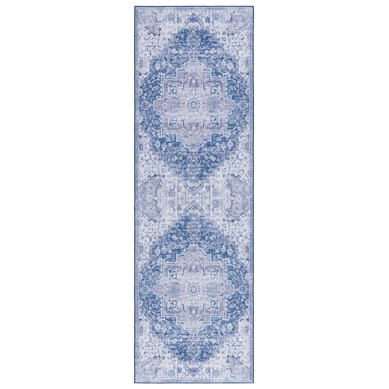 SAFAVIEH Tucson Machine Washable Slip Resistant Mallaury Distressed Rug