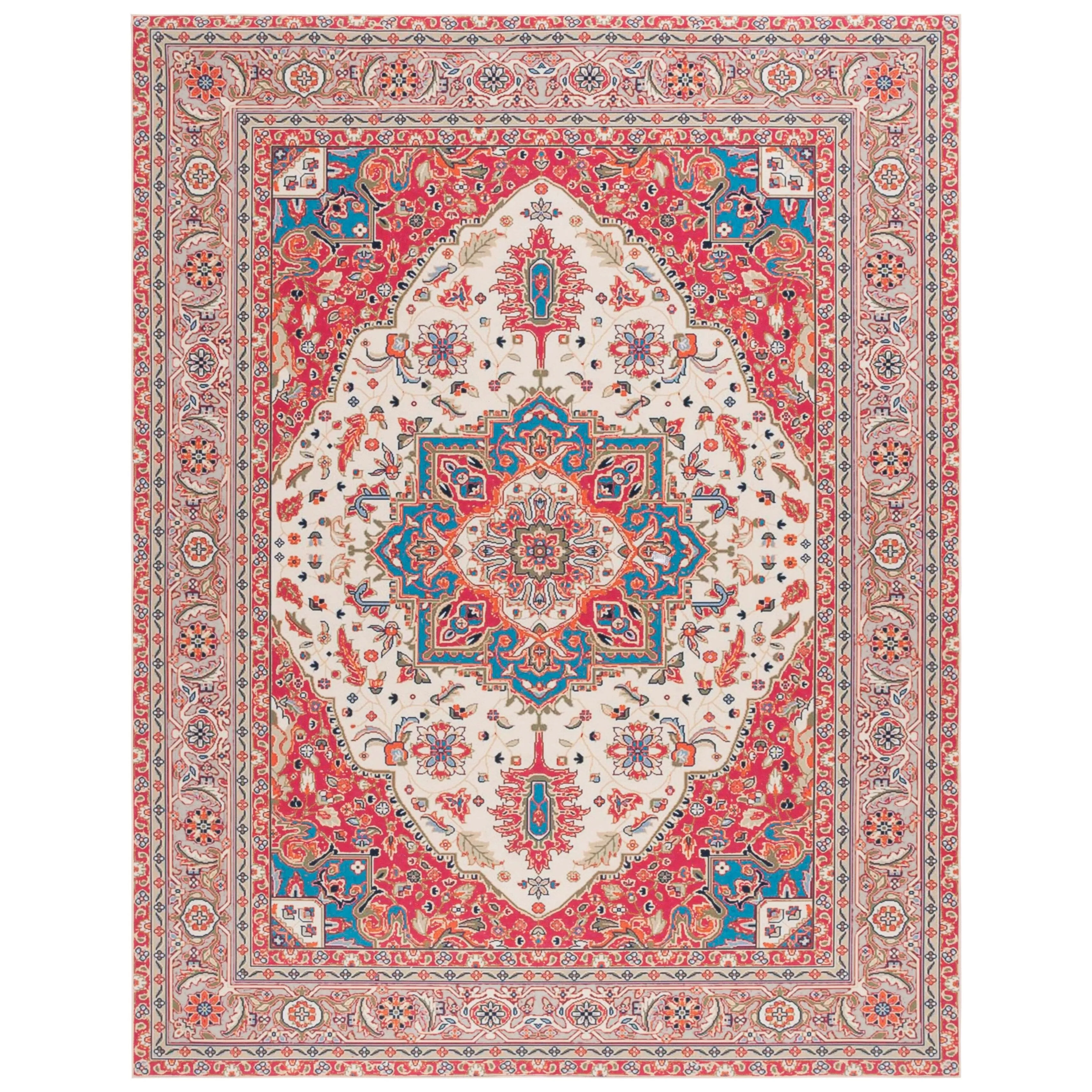 SAFAVIEH Tucson Machine Washable Slip Resistant Mazie Oriental Medallion