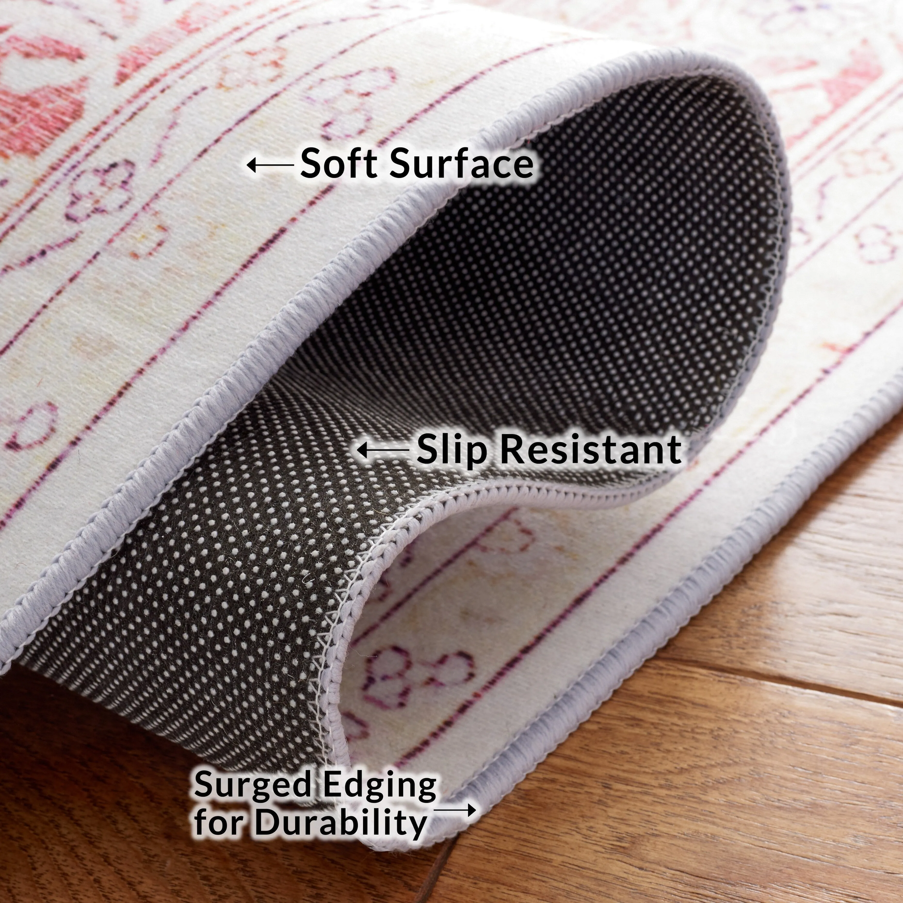 SAFAVIEH Tucson Machine Washable Slip Resistant Mazie Oriental Medallion