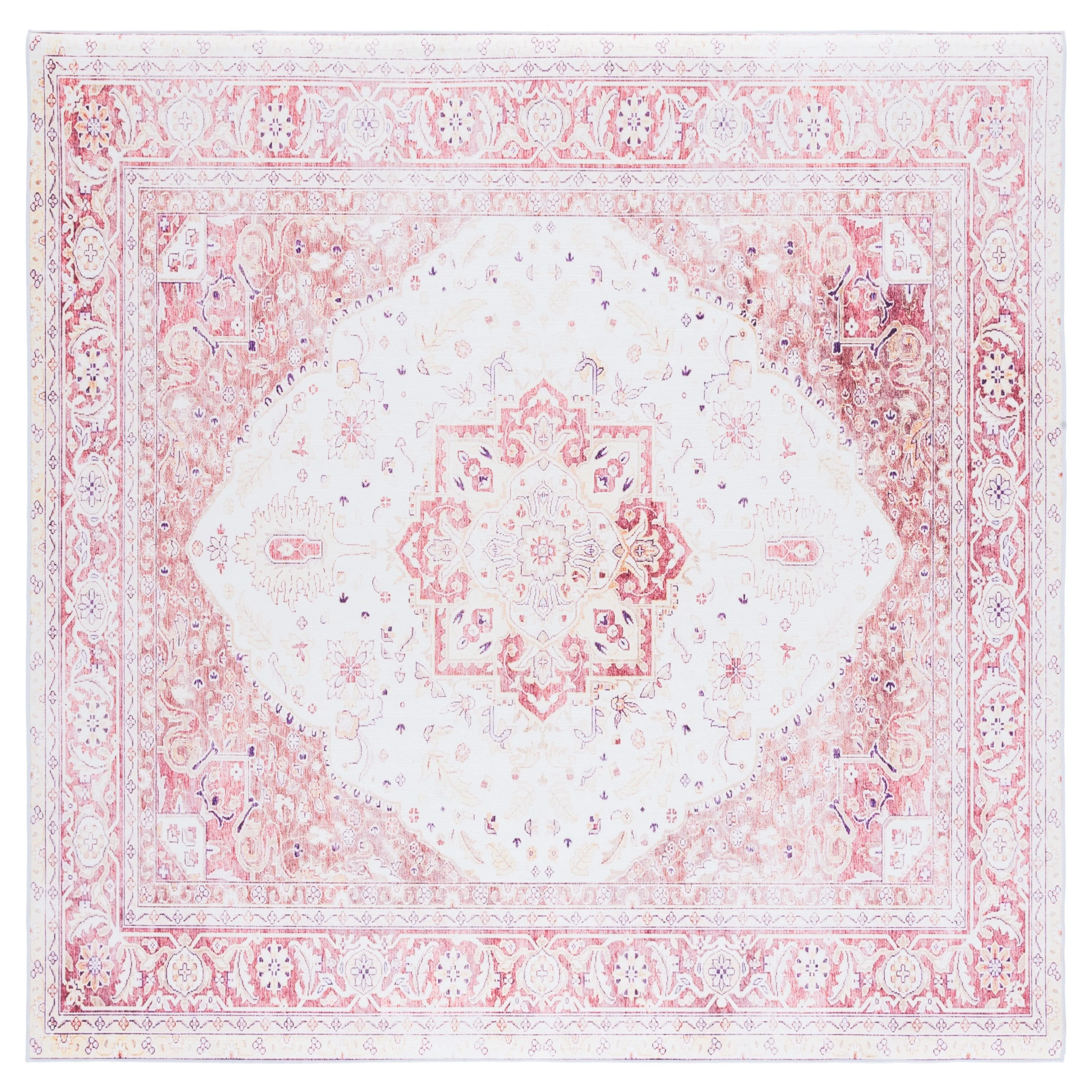 SAFAVIEH Tucson Machine Washable Slip Resistant Mazie Oriental Medallion
