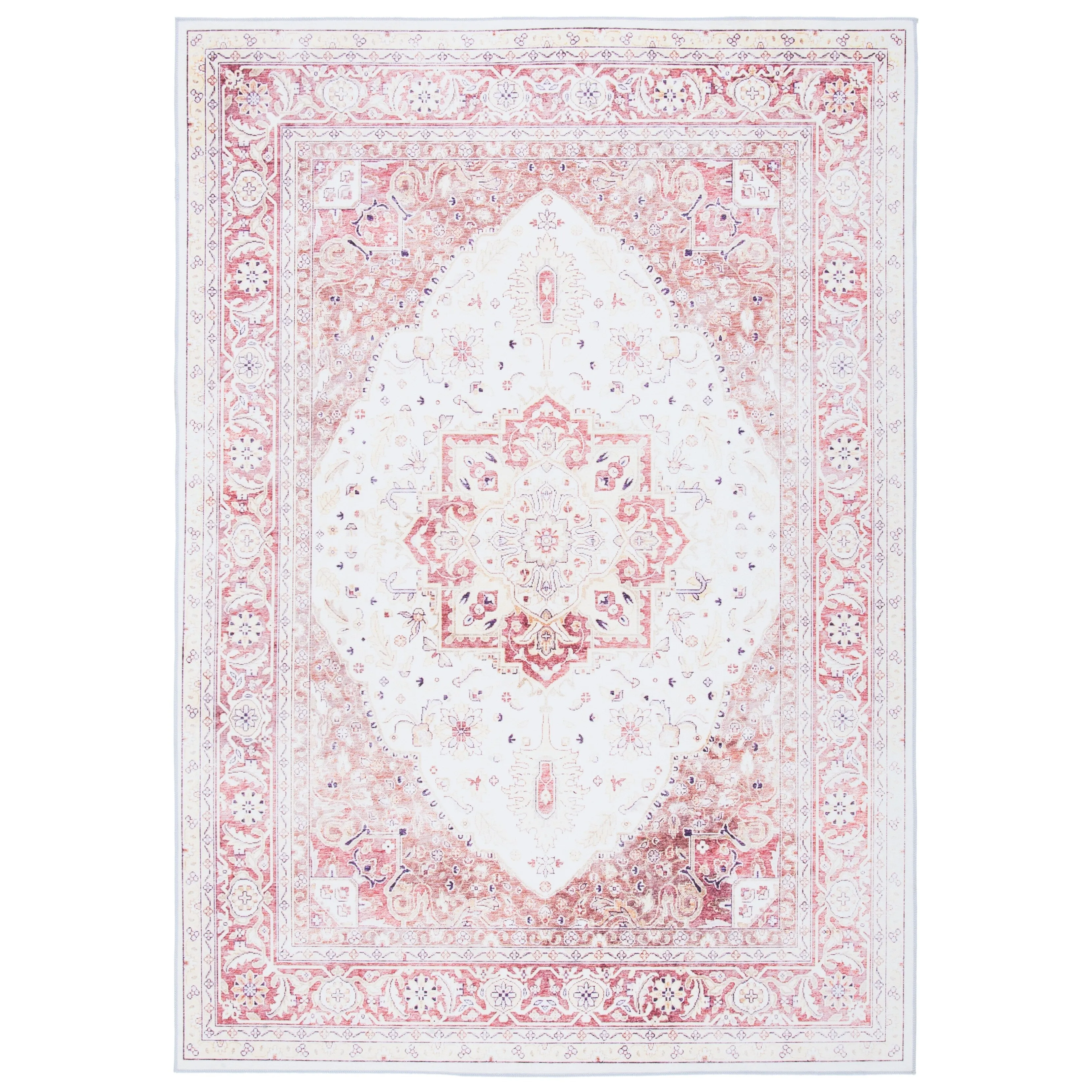 SAFAVIEH Tucson Machine Washable Slip Resistant Mazie Oriental Medallion