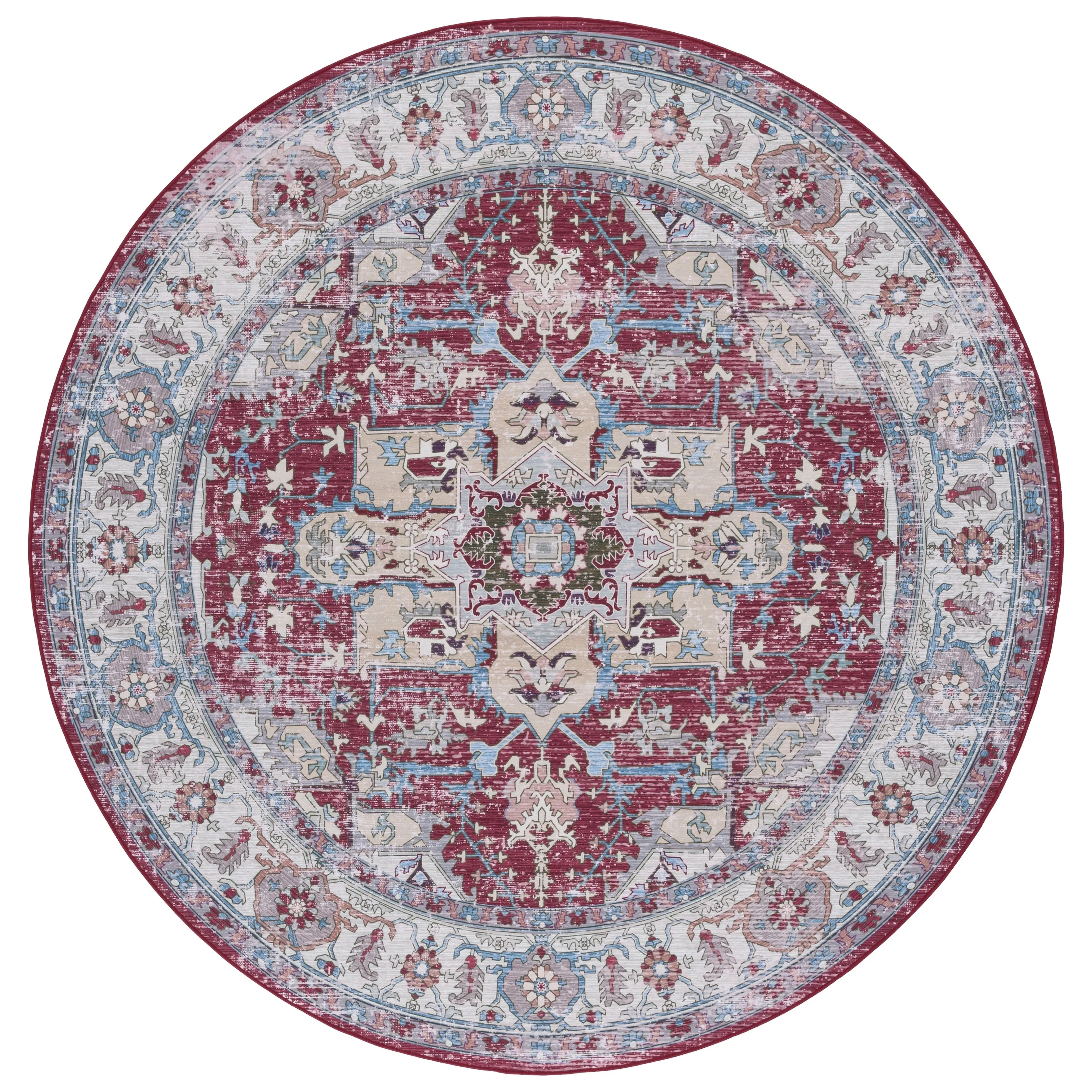 SAFAVIEH Tucson Machine Washable Slip Resistant Salome Oriental Medallion