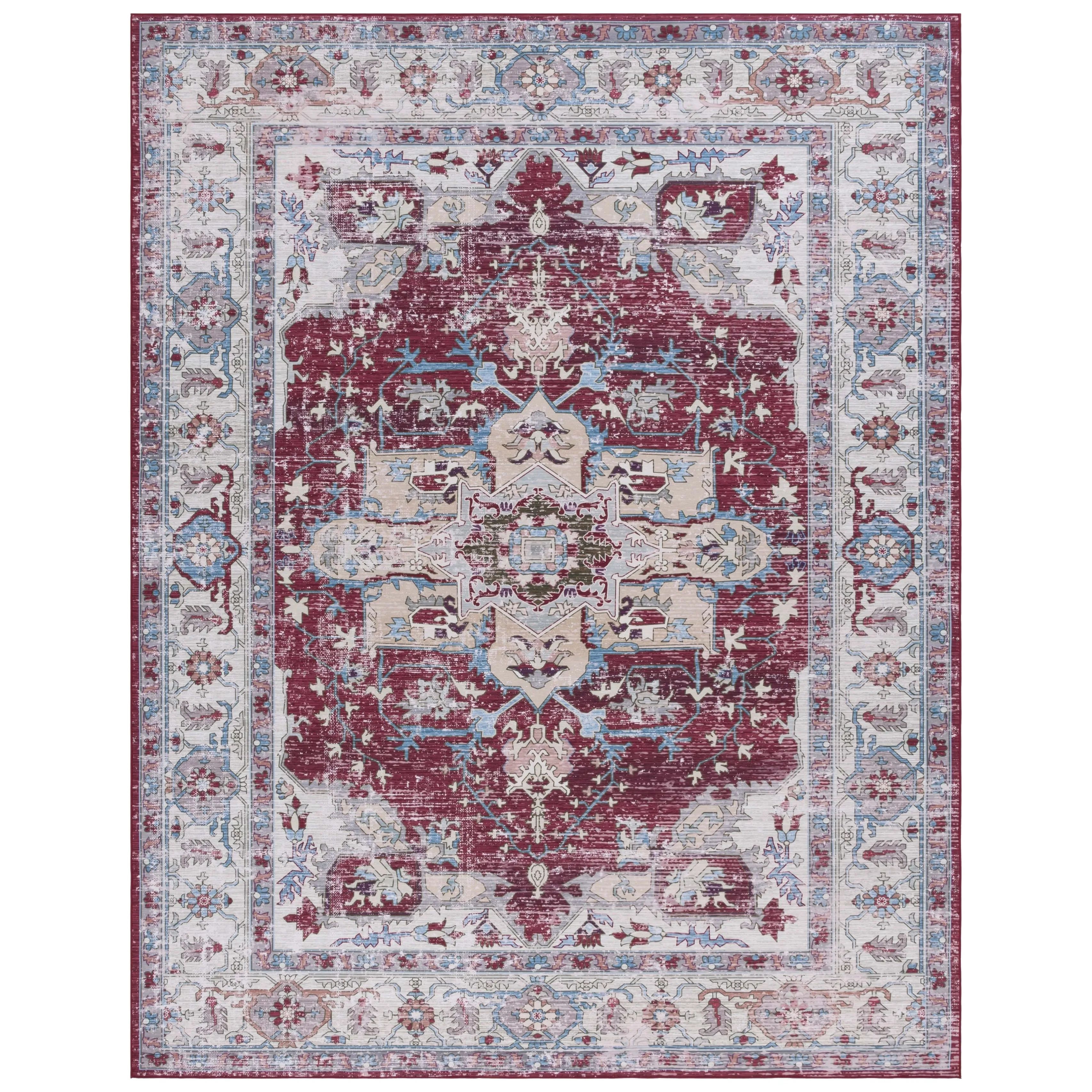 SAFAVIEH Tucson Machine Washable Slip Resistant Salome Oriental Medallion