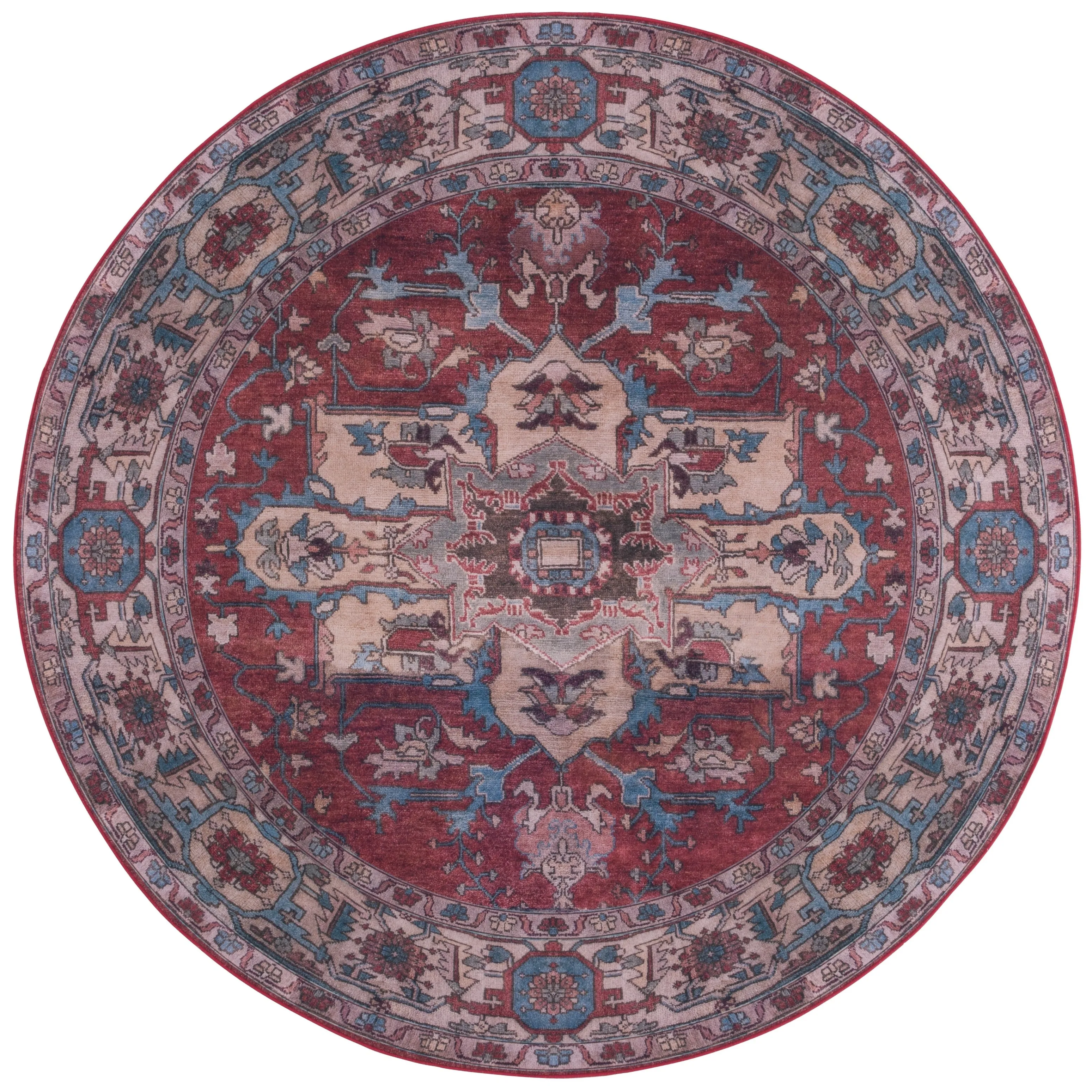 SAFAVIEH Tucson Machine Washable Slip Resistant Salome Oriental Medallion