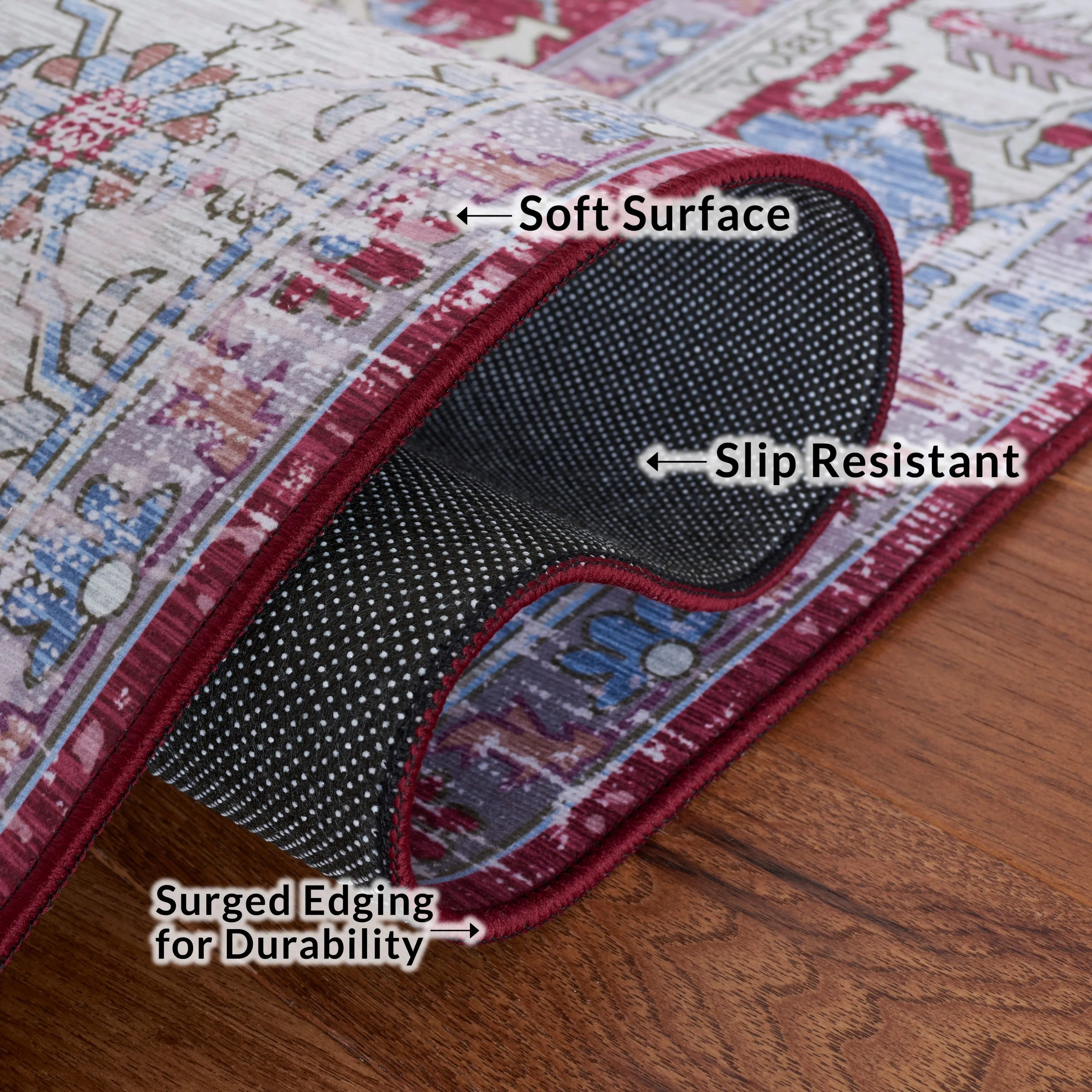 SAFAVIEH Tucson Machine Washable Slip Resistant Salome Oriental Medallion