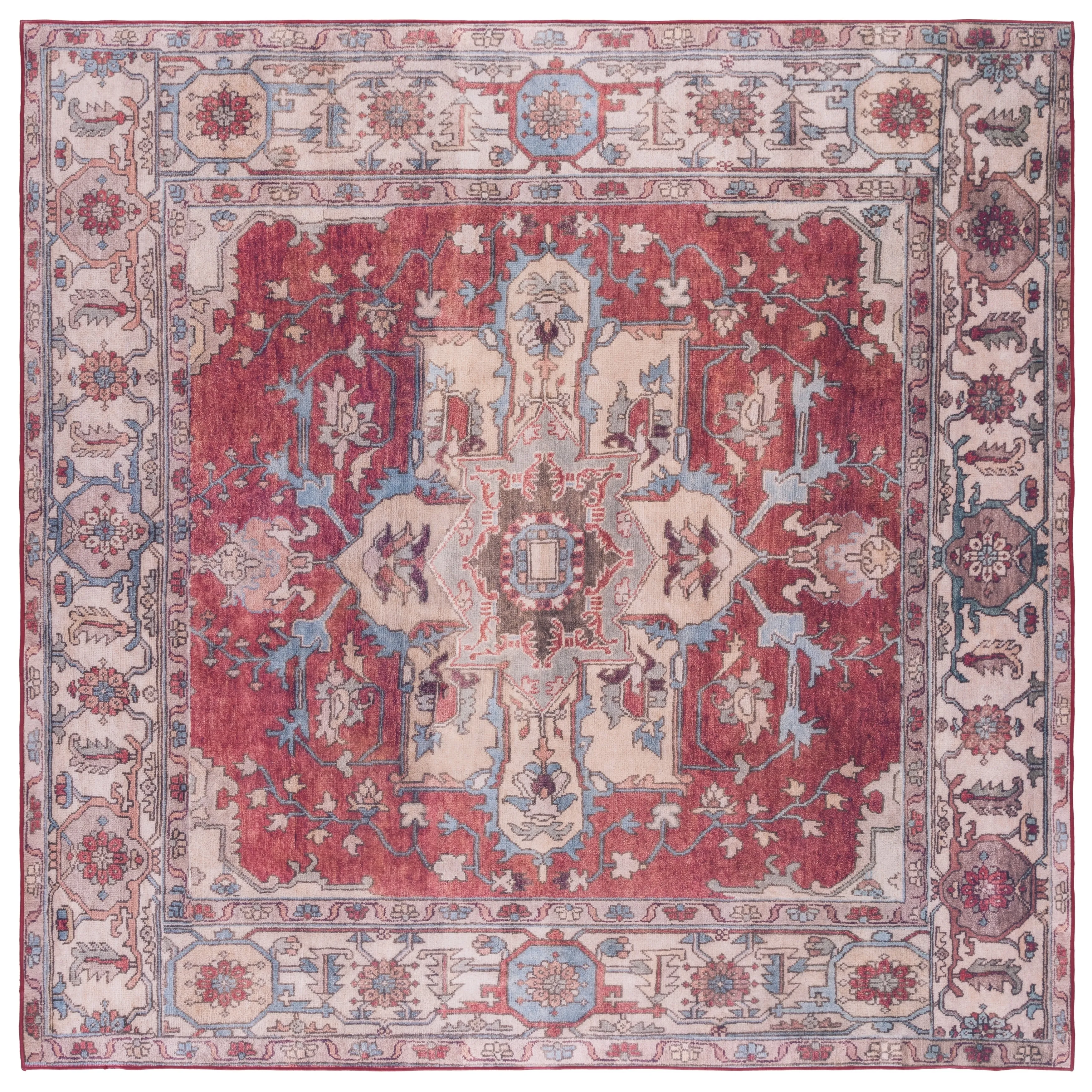 SAFAVIEH Tucson Machine Washable Slip Resistant Salome Oriental Medallion