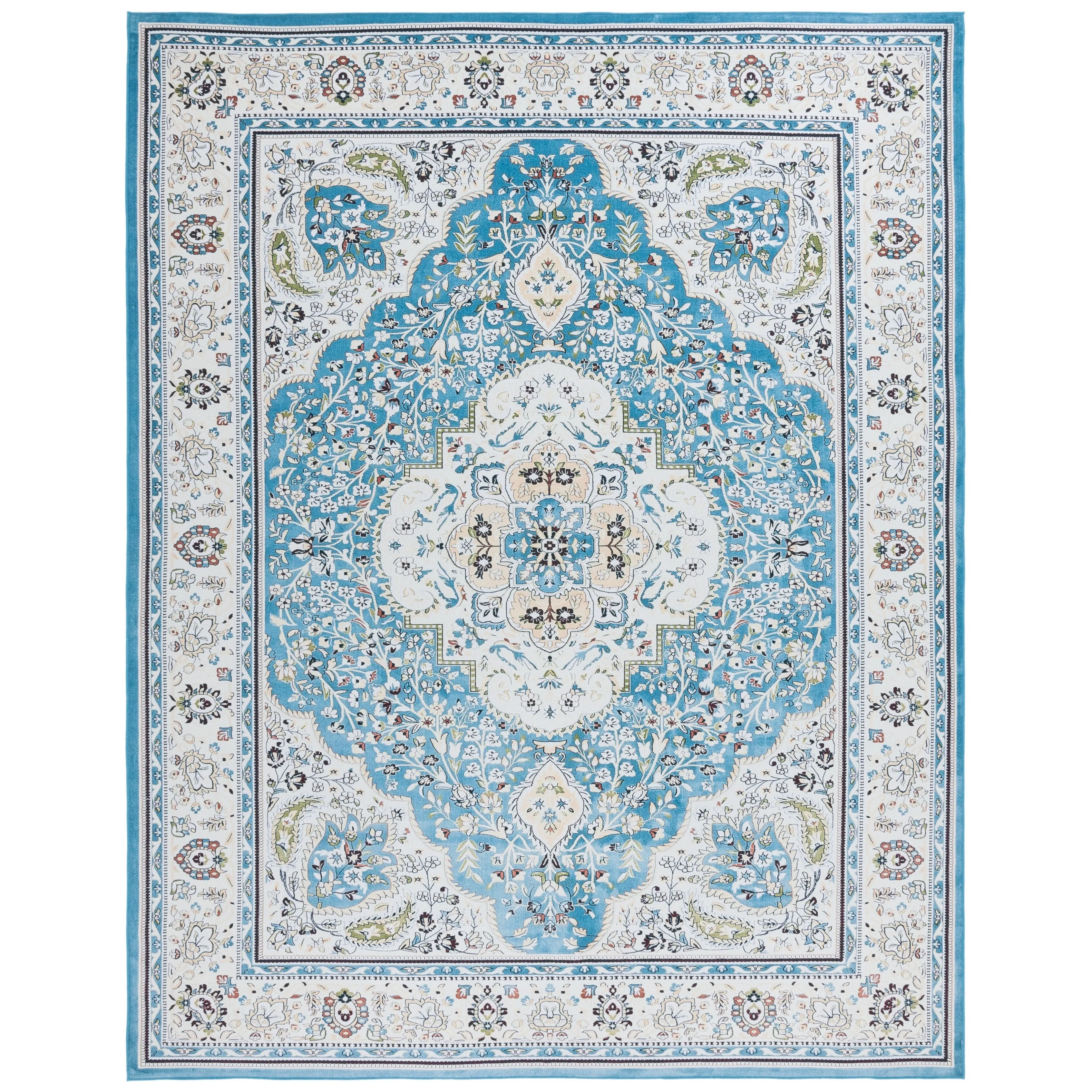 SAFAVIEH Tucson Machine Washable Slip Resistant Willa Traditional Rug
