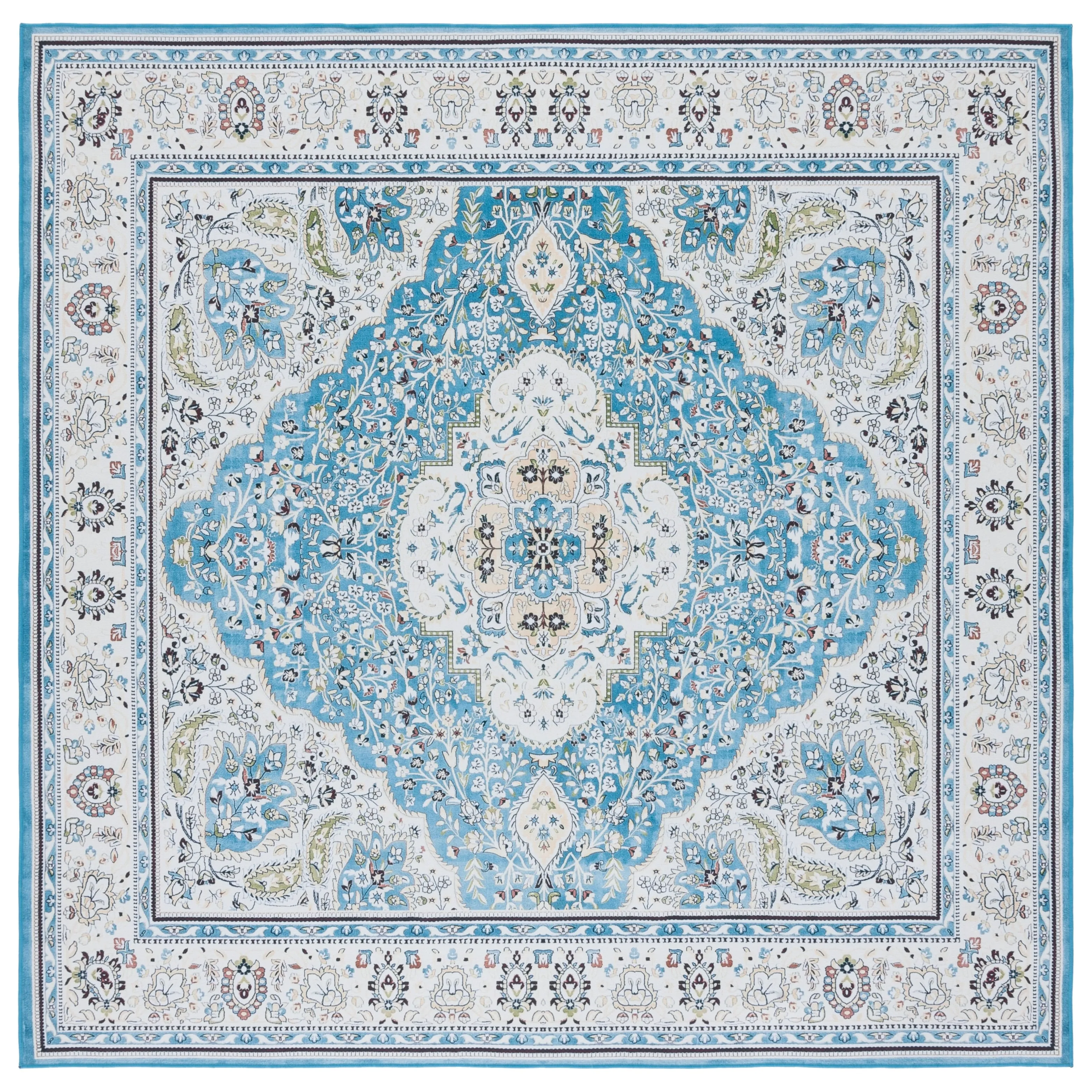 SAFAVIEH Tucson Machine Washable Slip Resistant Willa Traditional Rug