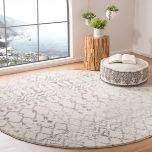 SAFAVIEH Tulum Lelya Moroccan Boho Tribal Rug - Ivory/Grey - 5' Round